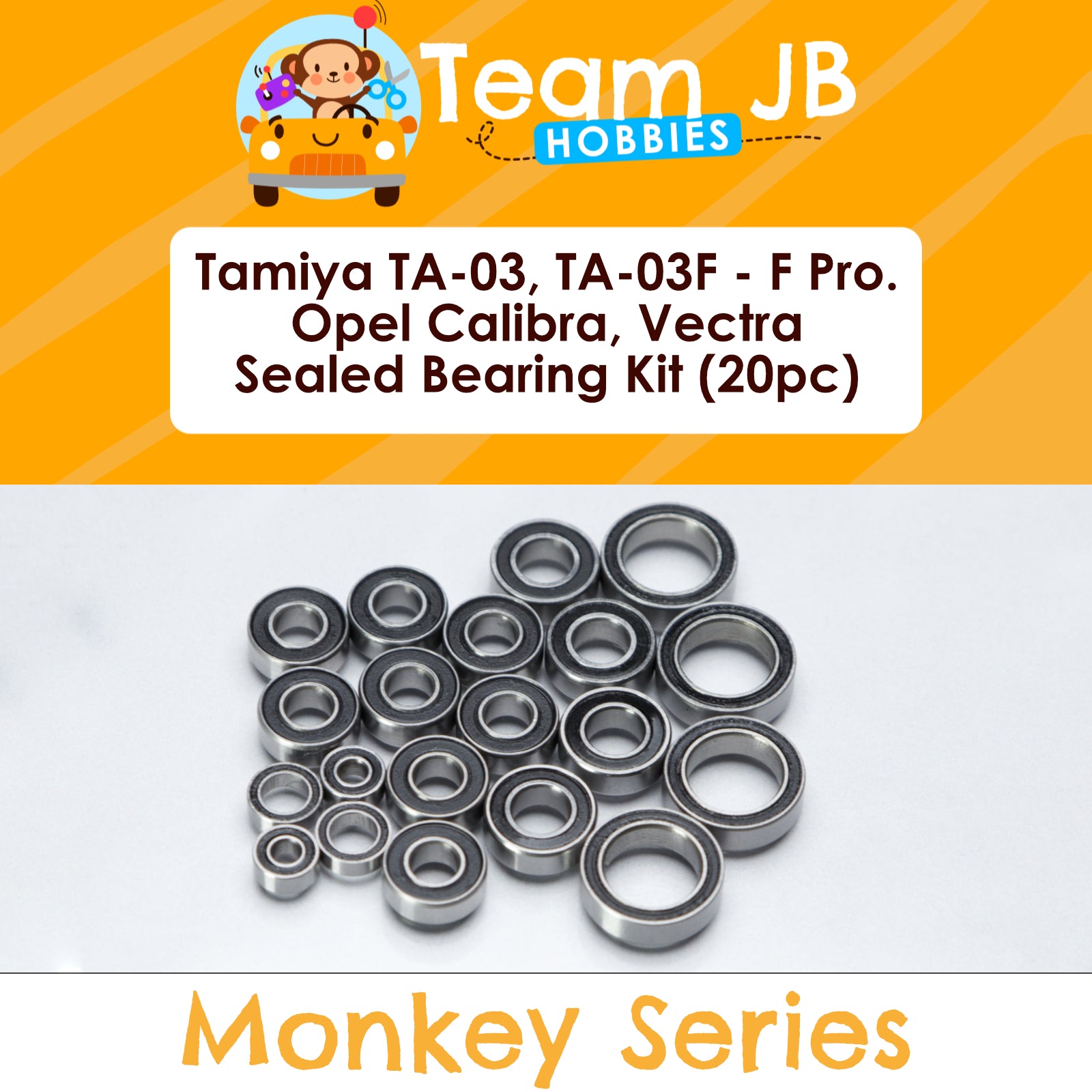 Tamiya TA-03, TA-03F - F Pro, Opel Calibra, Vectra, EVO V WRC - Sealed Bearing Kit