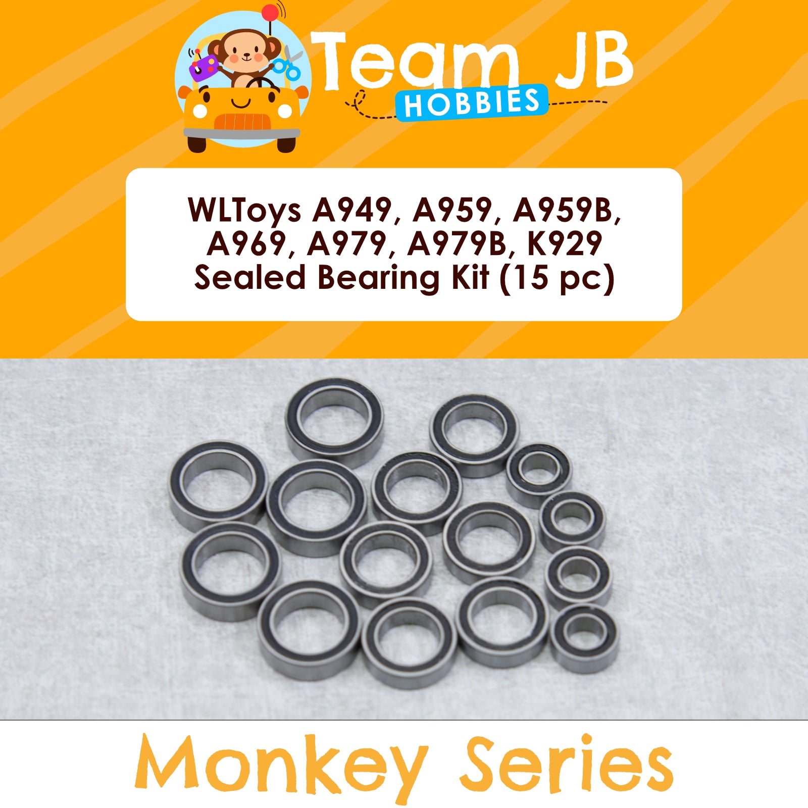 WLToys A949, A959, A959B, A969, A979, A979B, K929 Sealed Bearing Kit