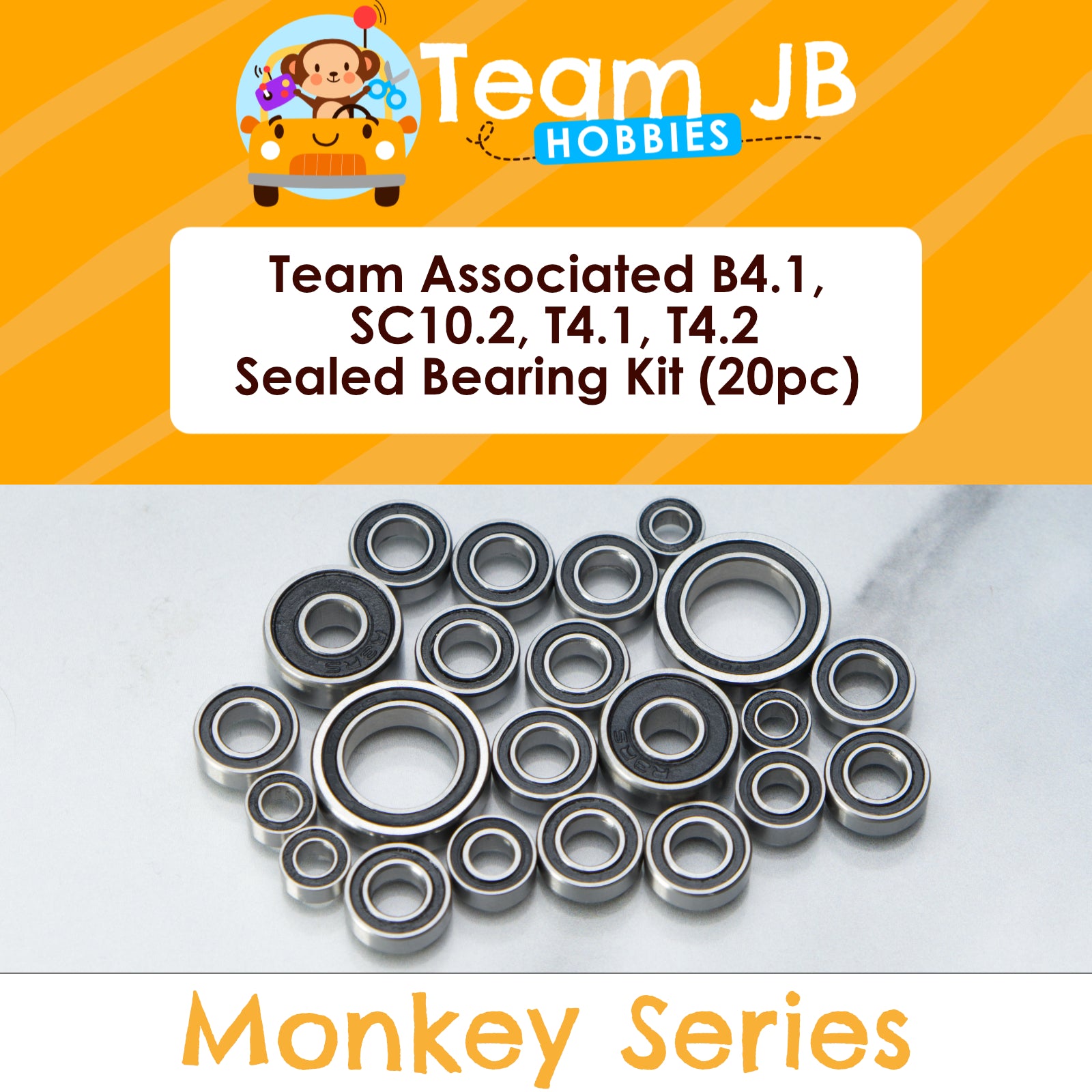 Team Associated B4.1 Factory Team, B4.1 Worlds Car Kit, SC10.2, T4.1, T4.2 - Sealed Bearing Kit