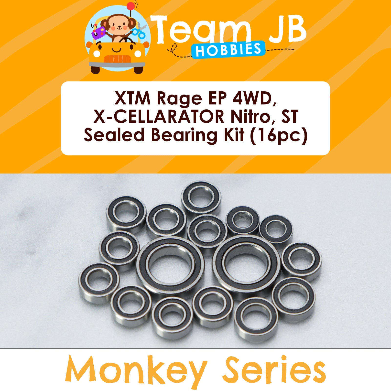 XTM Rage EP 4WD, X-CELLARATOR Nitro, ST 2WD Nitro, ST - Sealed Bearing Kit