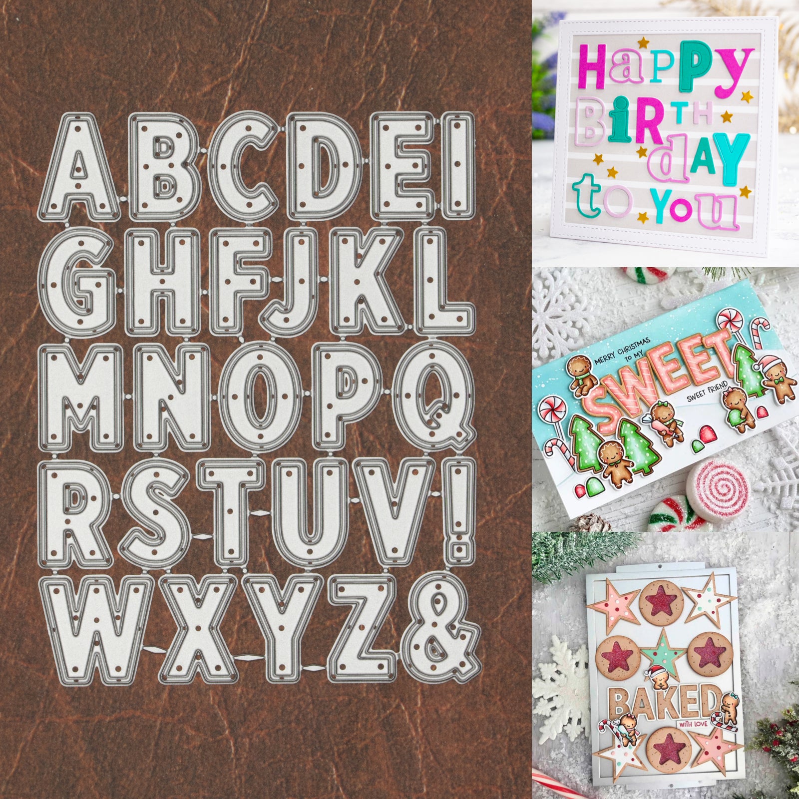 Outline Alphabet Cutting Dies w Punctuation