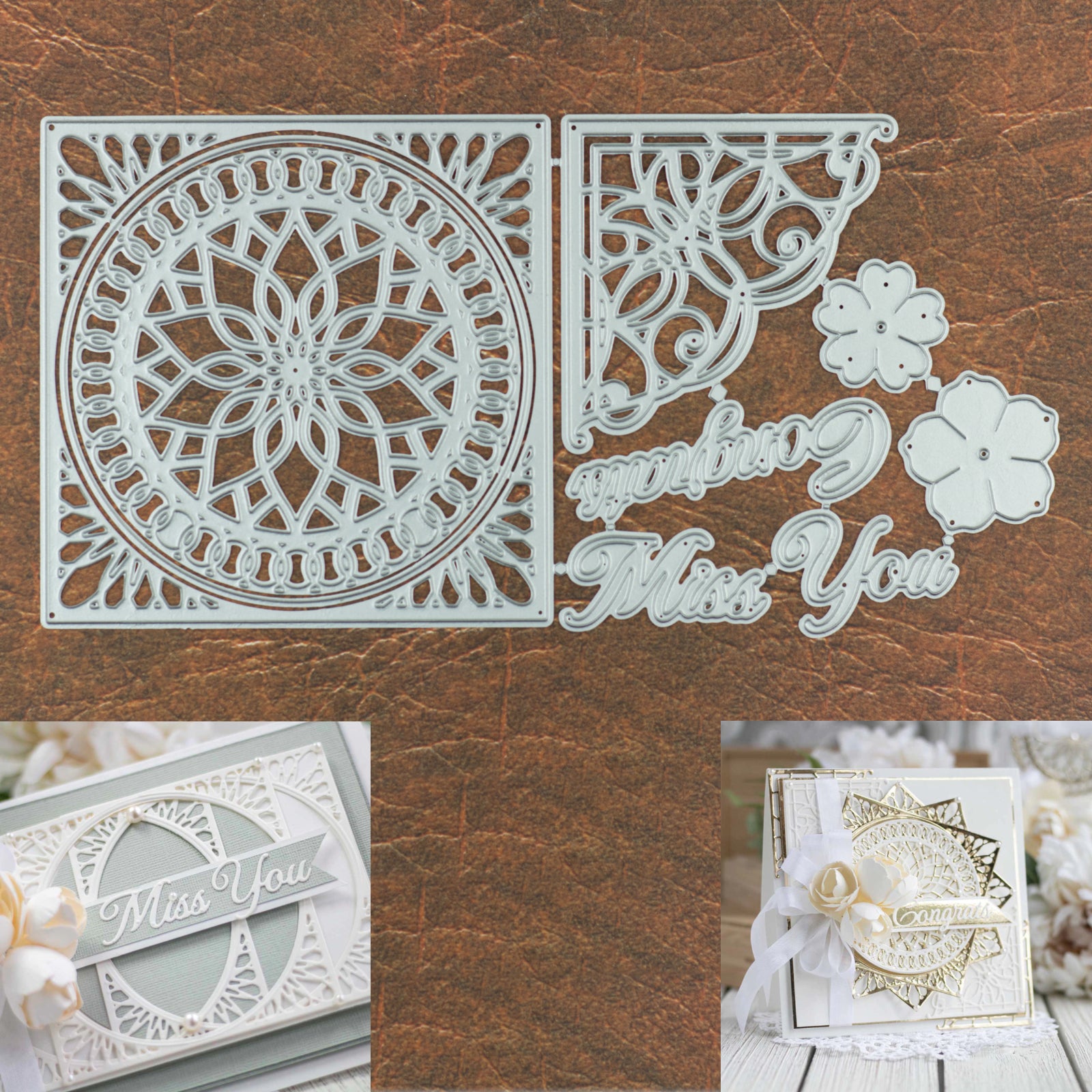 Infinite Elegance Circle Square Corner Cutting Dies