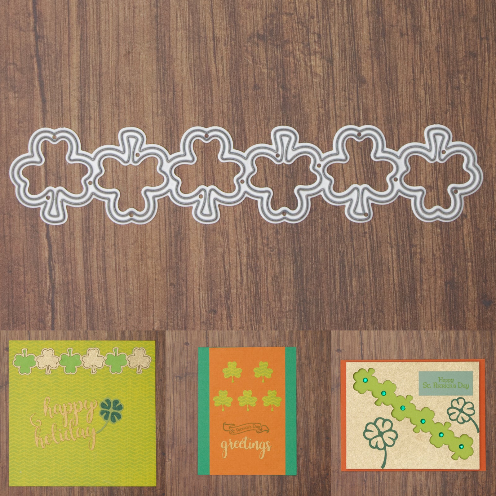 Shamrocks Clover Outline Border Cutting Die