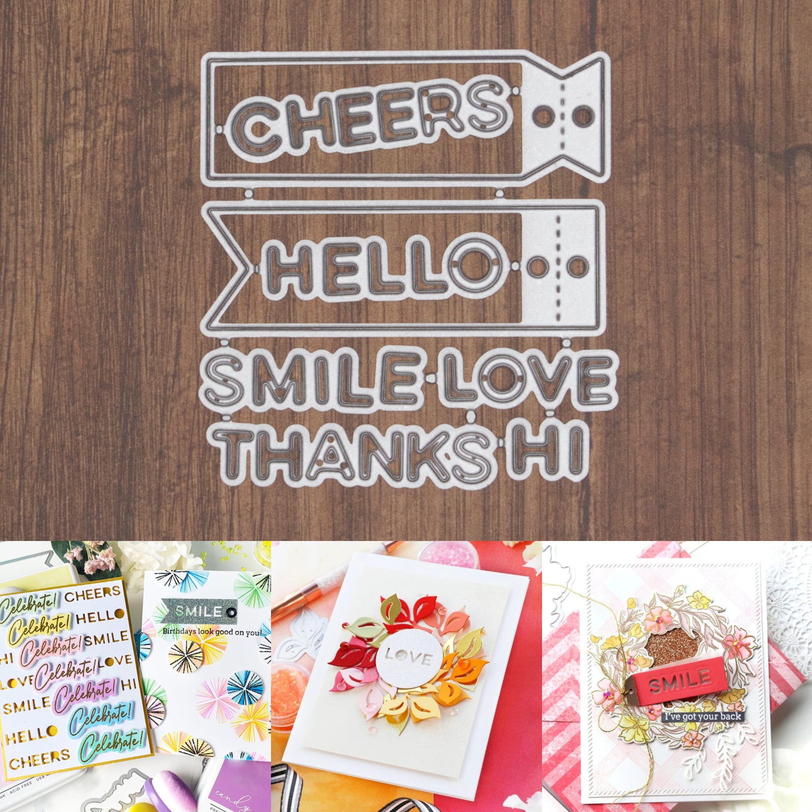 Mini Tags w Nesting Words Cutting Die Set