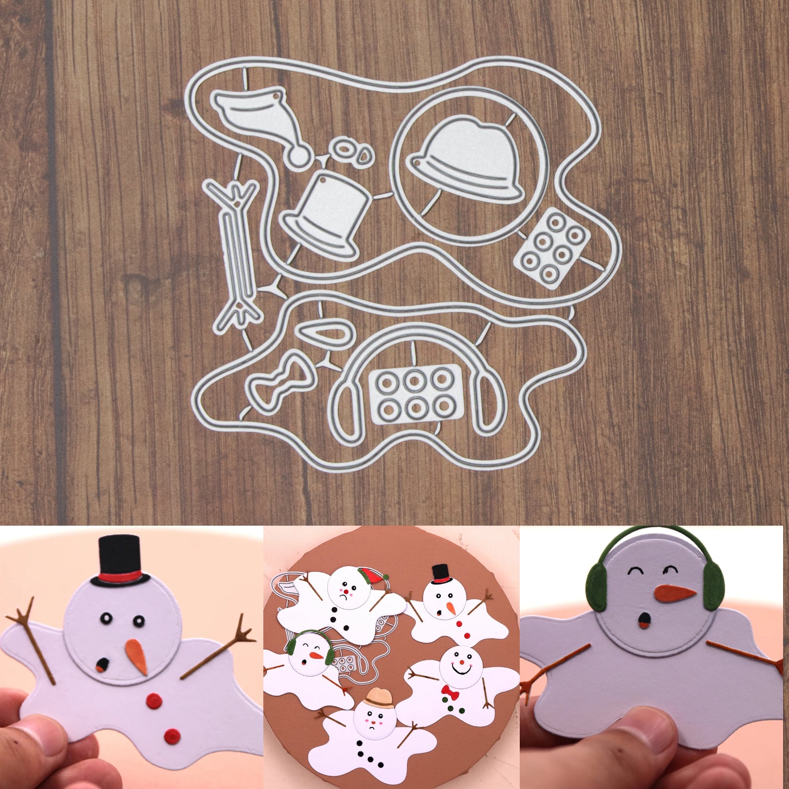 Melting Snowmen Cutting & Embossing Dies