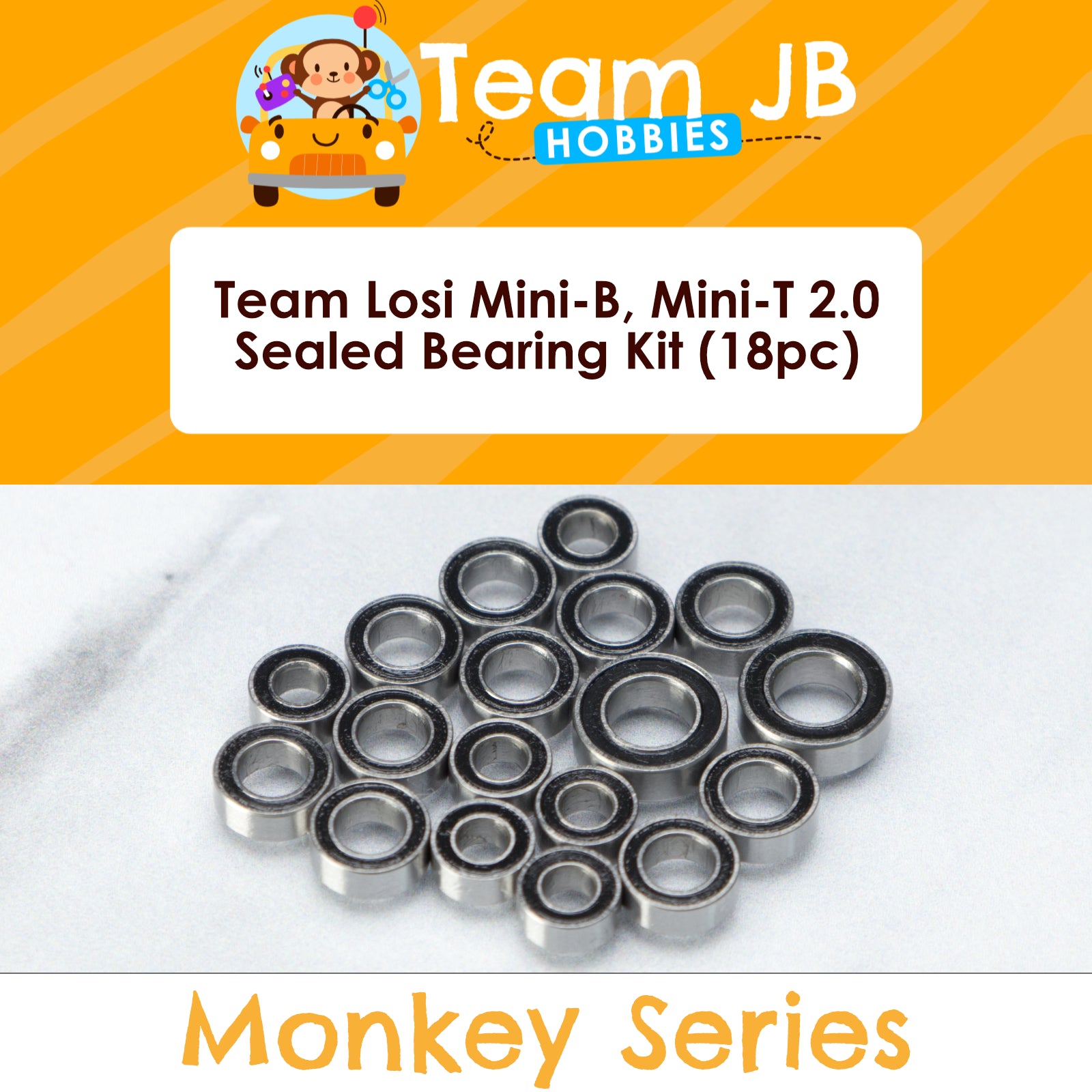 Team Losi Mini-B Brushed/Brushless/Pro Roller, Mini-T 2.0 Brushed/Brushless/V2 - Sealed Bearing Kit