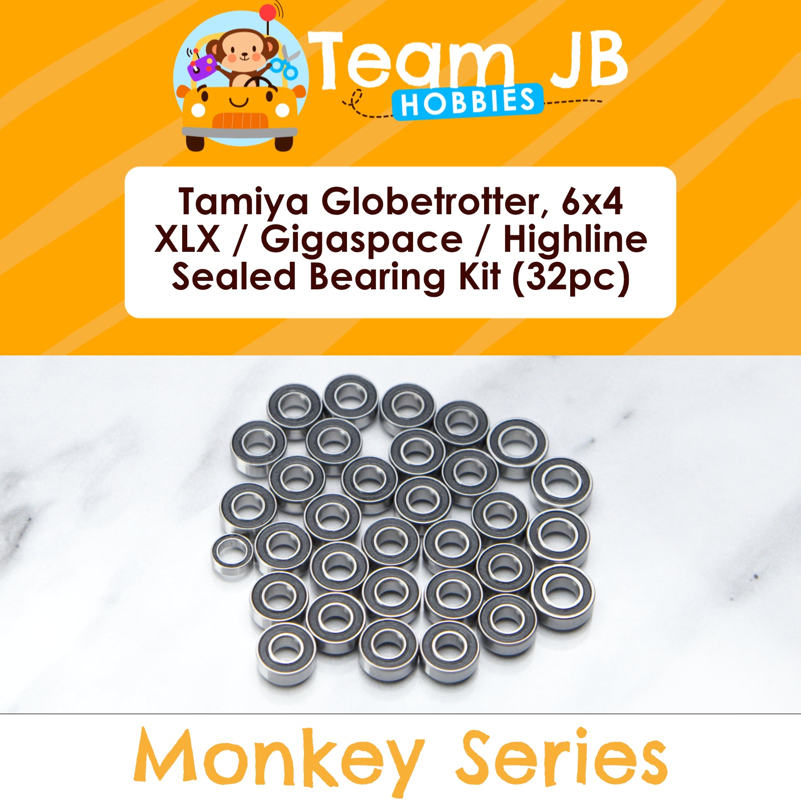 Tamiya FH16 Globetrotter 750 Timber Truck, 6x4 - MAN TGX 26 / Actros 3363 / R620 Highline - Sealed Bearing Kit