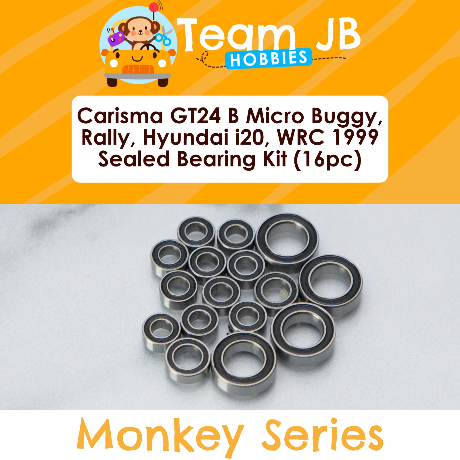 Carisma GT24 B Micro Buggy, Rally, Hyundai i20, WRC 1999, Audi Sport Quattro S1 1985 - Sealed Bearing Kit
