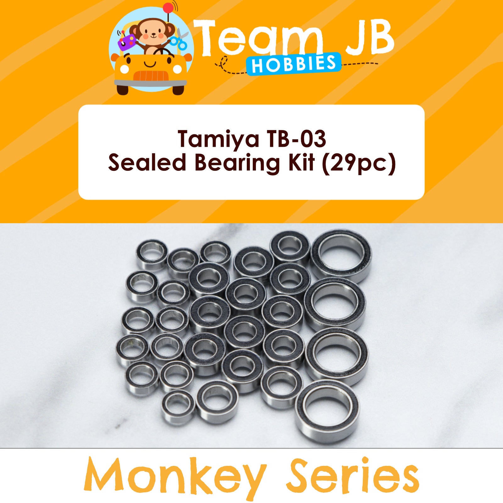 Tamiya TB-03 - Calsonic Impul GT-R R35, ORC Amemiya SCG-7 - Sealed Bearing Kit