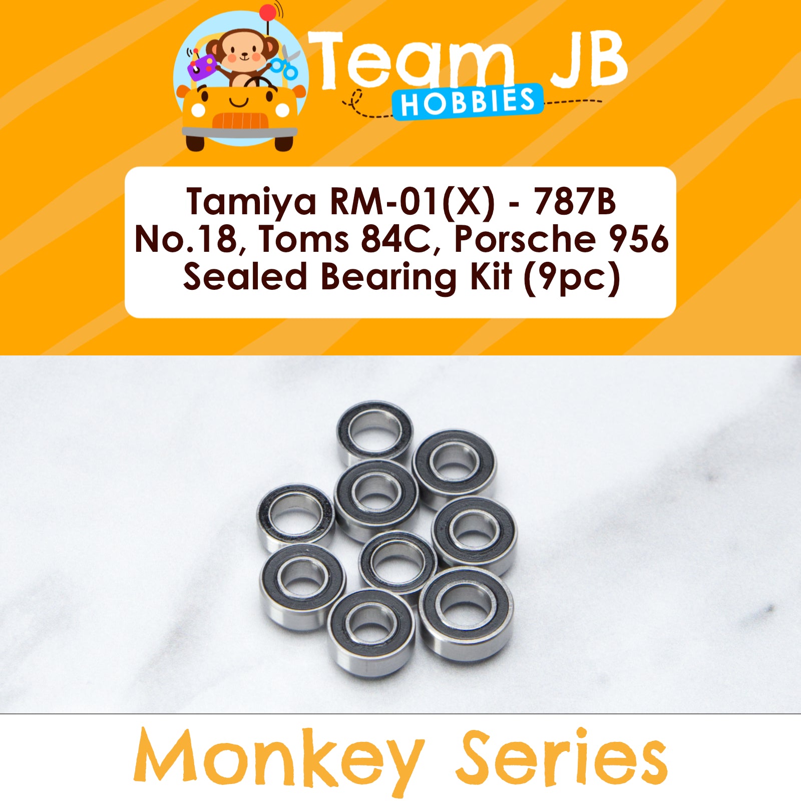 Tamiya RM-01, RM-01X - 787B No.18, Toms 84C, Porsche 956 - Sealed Bearing Kit