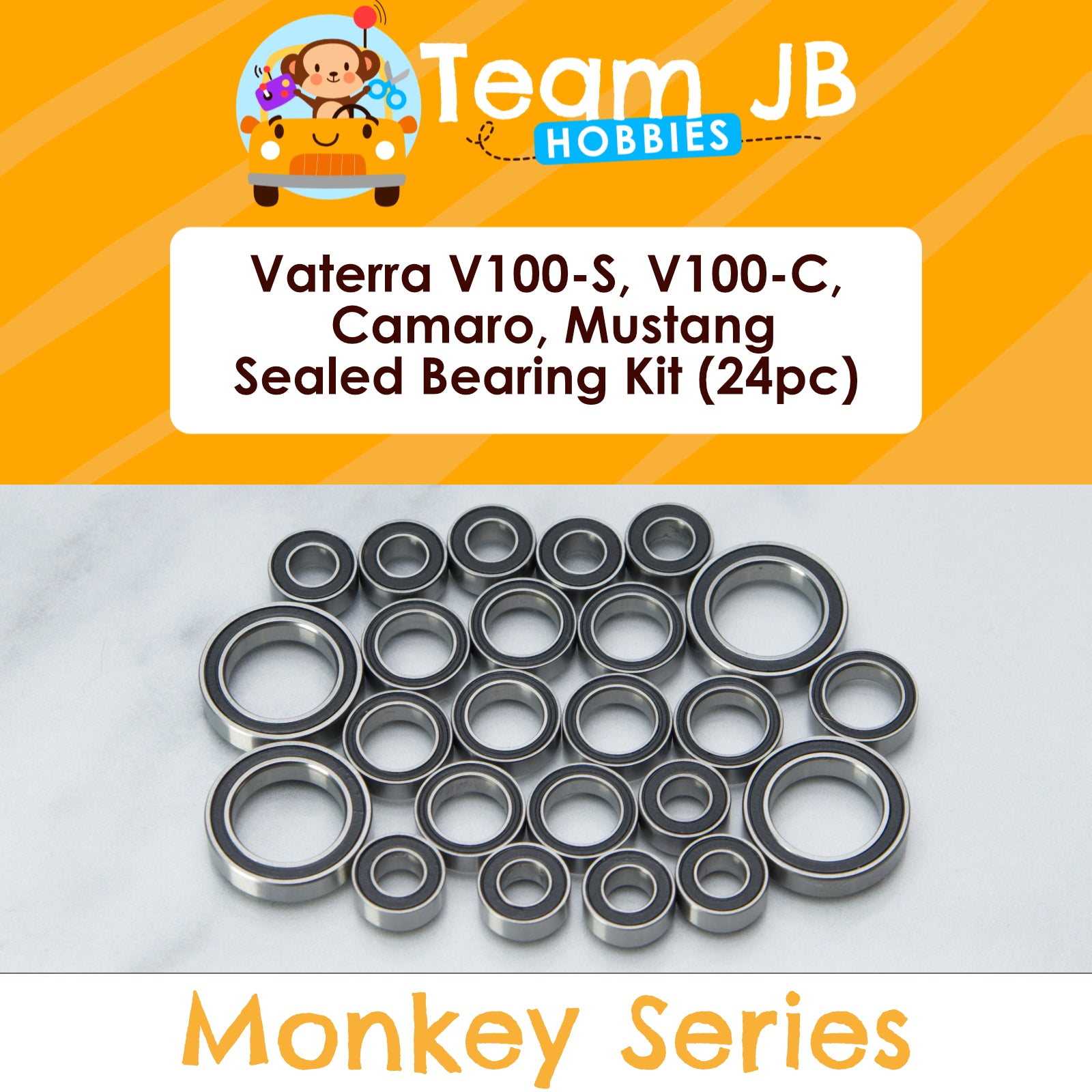 Vaterra V100-S, V100-C, Camaro, Mustang, Nissan - Sealed Bearing Kit