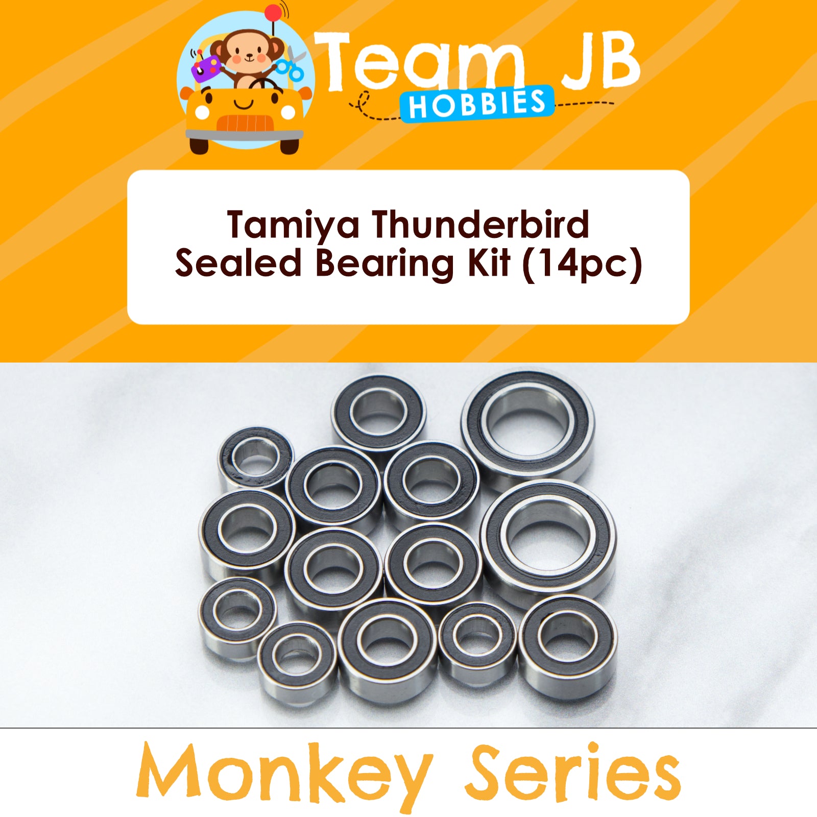 Kyosho Thunderbird, Outlaw Rampage Truck - 14 Pcs Rubber Sealed Bearings Kit