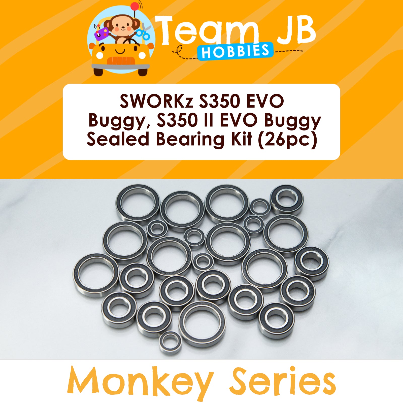 SWORKz S350 EVO Buggy, S350 II EVO Buggy - Sealed Bearing Kit