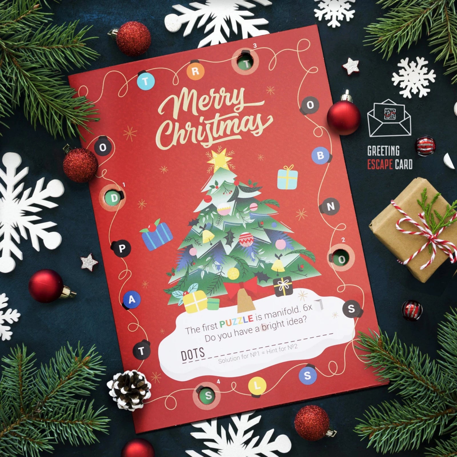 Merry Christmas (2022) Escape Greeting Card (EN) - iDventure