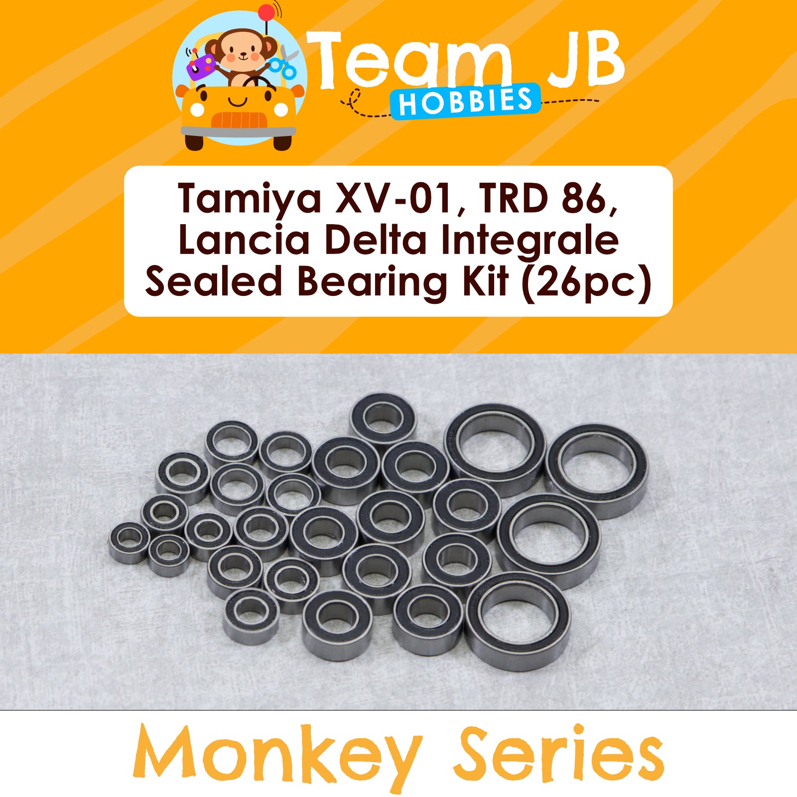 Tamiya XV-01, TRD 86, Lancia Delta Integrale - Sealed Bearing Kit