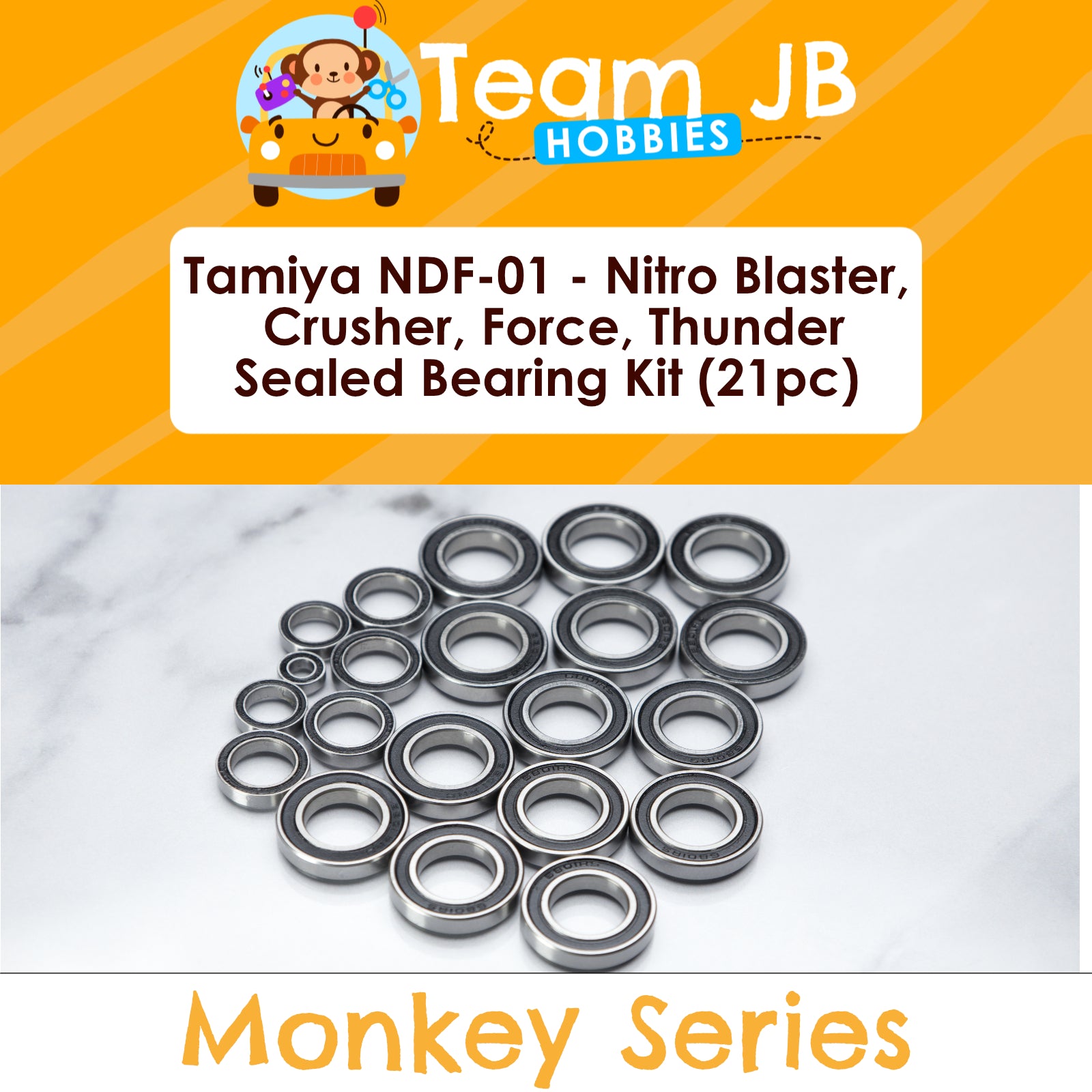 Tamiya NDF-01, NDF-01T - Nitro Blaster, Crusher, Force, Thunder - Sealed Bearing Kit