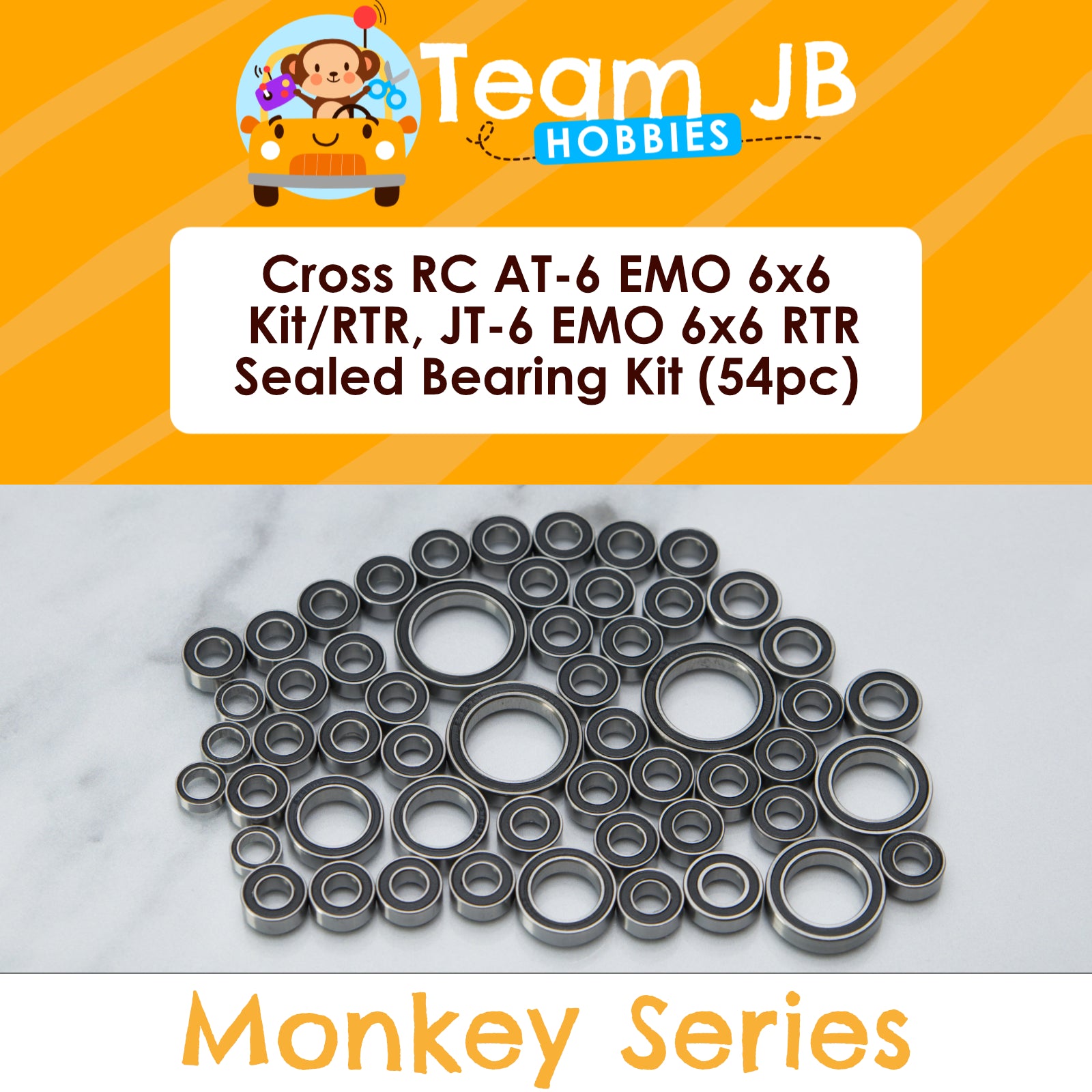 Cross RC AT-6 EMO 6x6 Kit, AT-6 EMO 6x6 RTR, JT-6 EMO 6x6 RTR - Sealed Bearing Kit