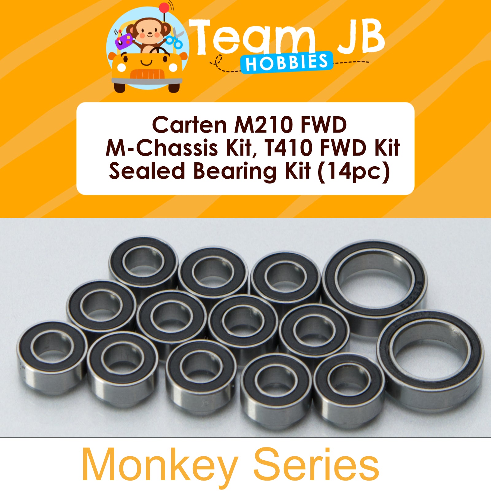 Carten M210 FWD M-Chassis Kit, T410 FWD Kit - Sealed Bearing Kit