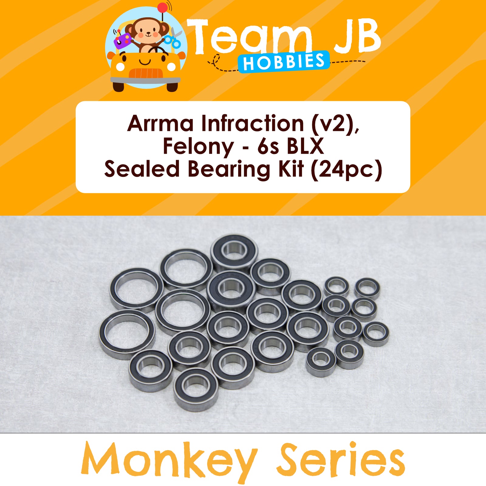 FastEddy Bearing Kit Compatible With Arrma Senton 6S BLX - Full Sealed Bearing Set