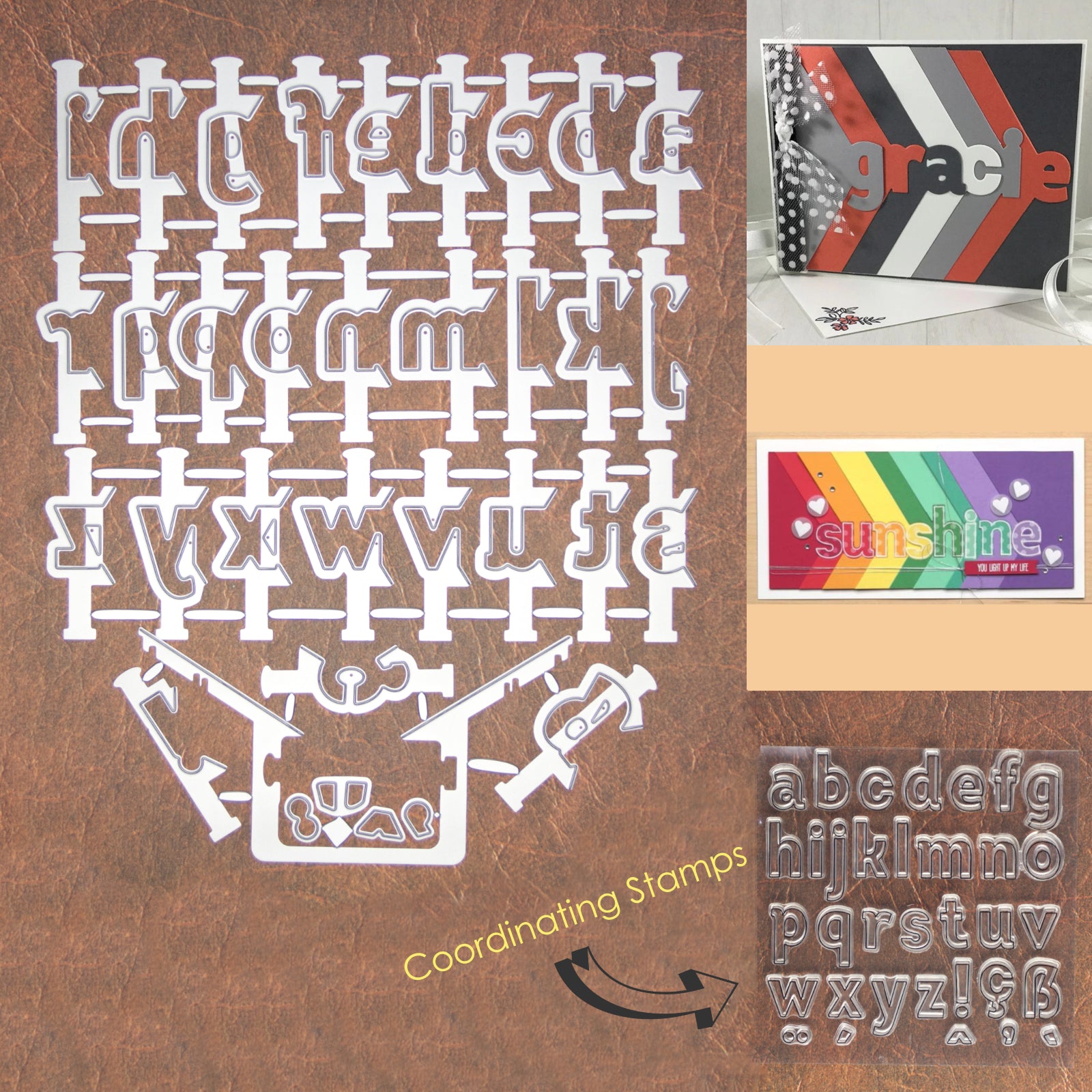 Layering Alphabet Cutting Dies & Stamp Set
