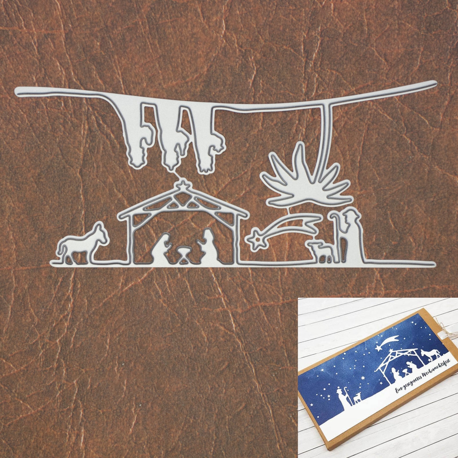 Nativity Scene Backdrop Borders Cutting Dies