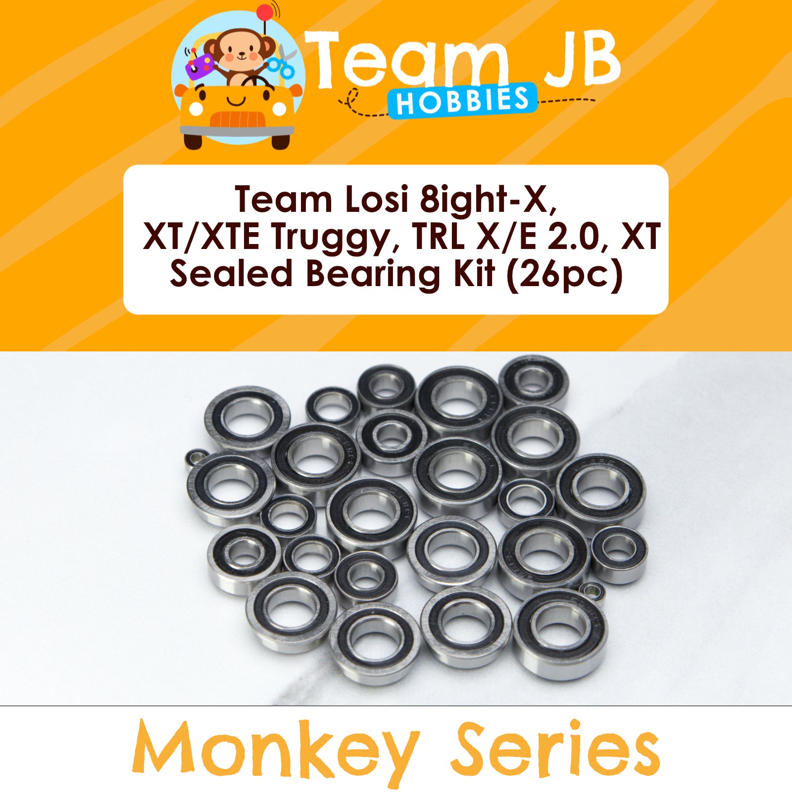 Team Losi 8ight-X, 8IGHT-XT/XTE Truggy, TLR 8IGHT-X/E 2.0 Combo Buggy Kit, XT - Sealed Bearing Kit
