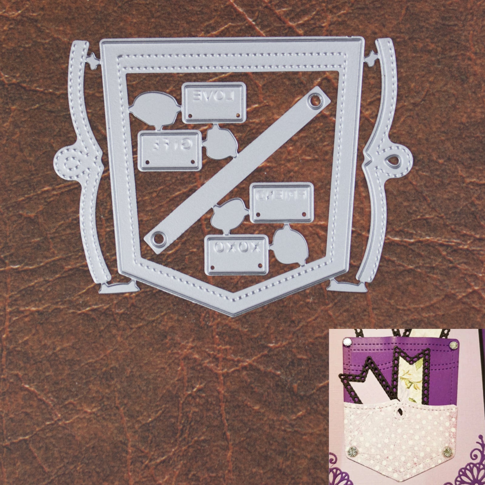 Vintage Stitched Jeans Pocket Cutting & Embossing Dies