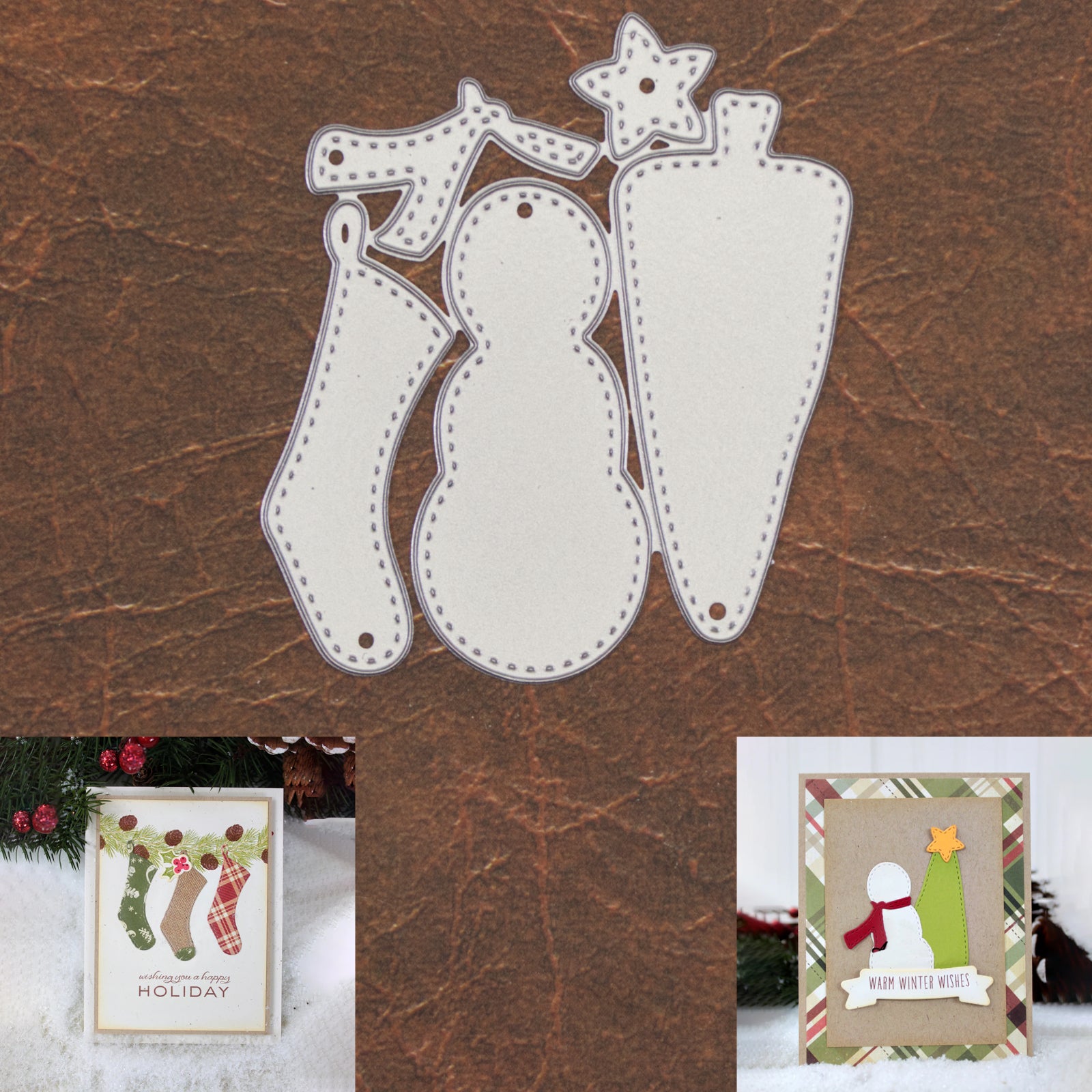 Stitched Christmas Trio Cutting Dies