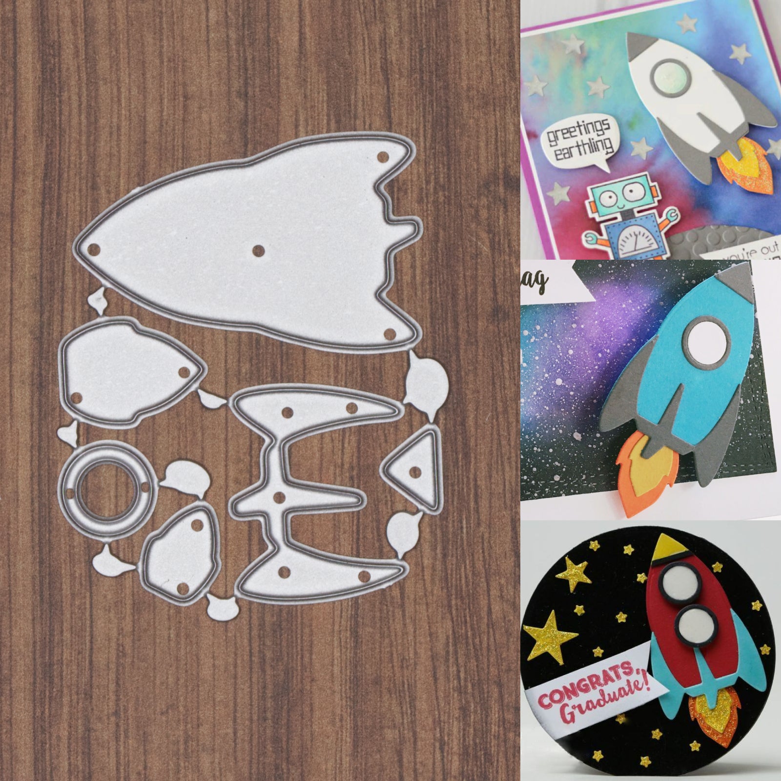 Little Layering Rocketship Cutting Dies