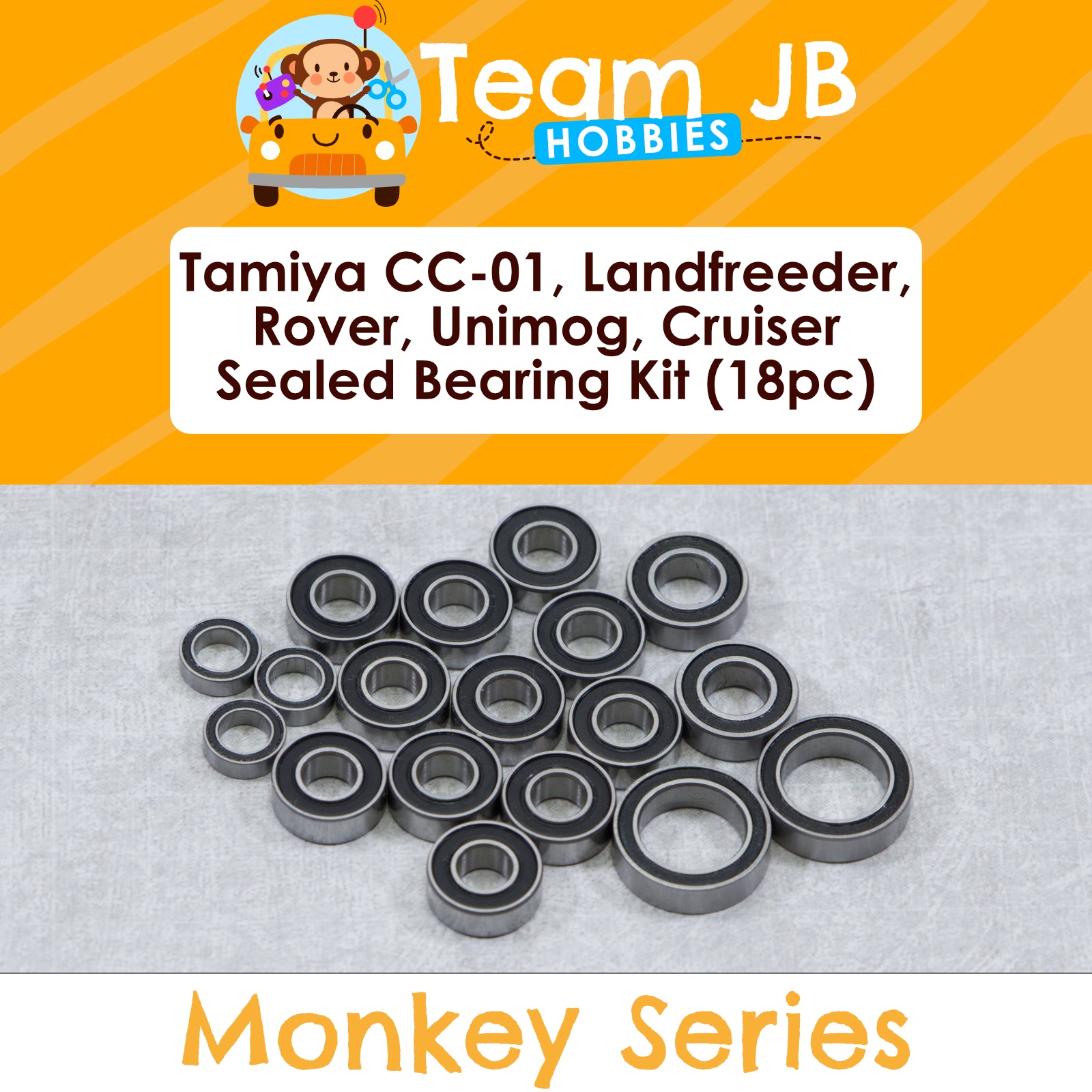 Tamiya CC-01, Landfreeder, Rover, Unimog, Cruiser, Wrangler - Sealed Bearing Kit