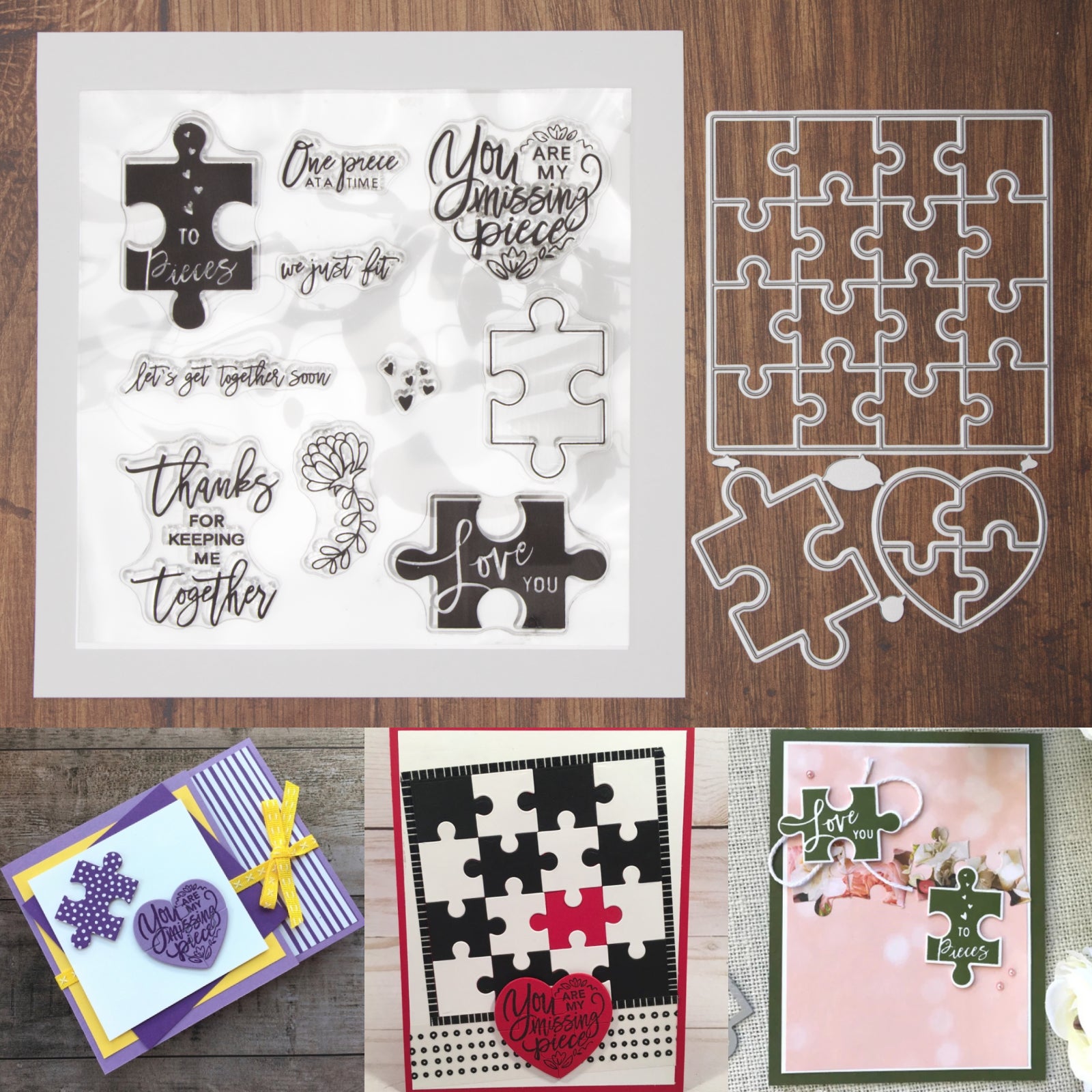 You Are My Missing Piece Jigsaw Puzzle Cutting Dies & Stamps Set