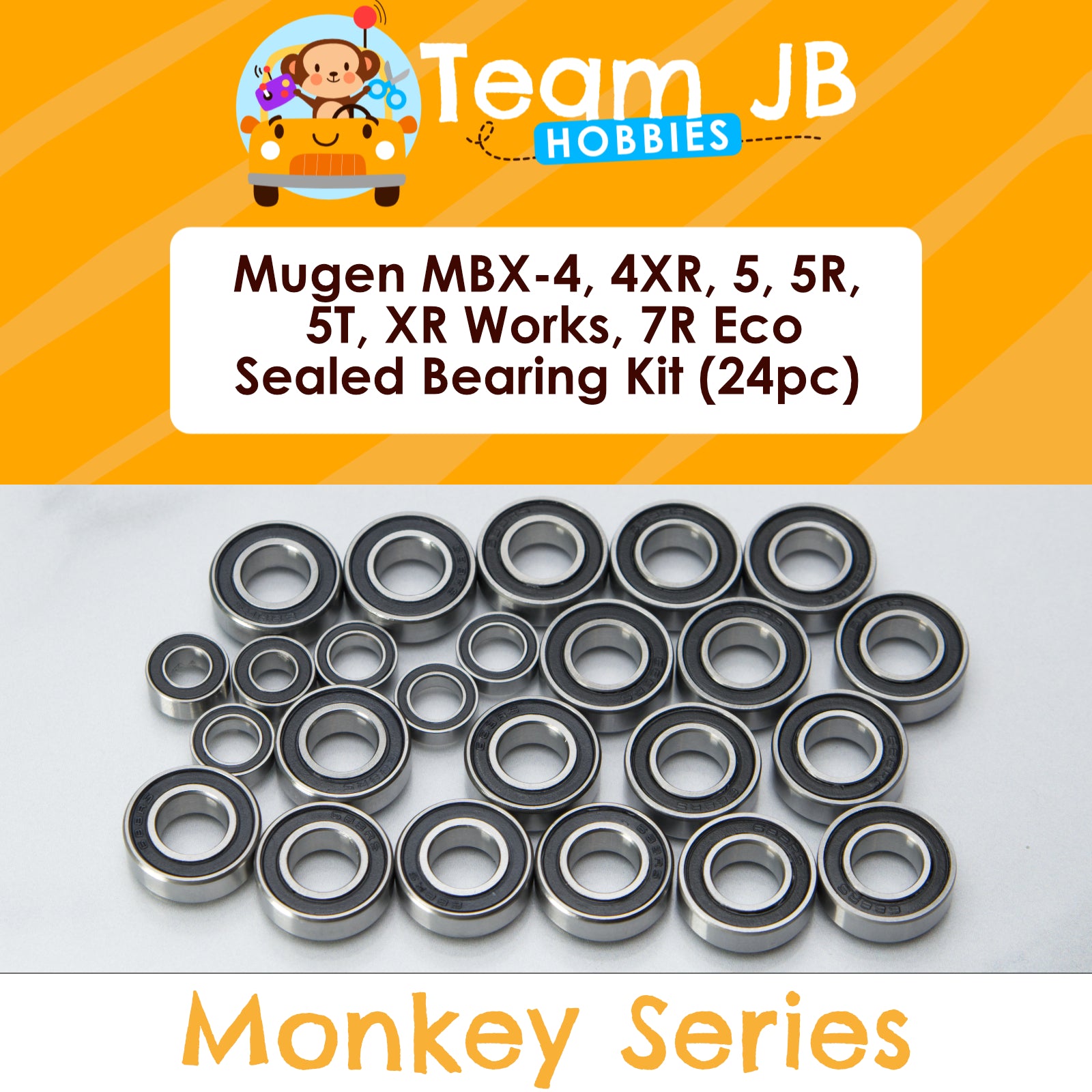 Mugen MBX-4, MBX-4XR, MBX-5 Prospect, MBX-5, MBX-5R Buggy, MBX-5T, MBX-XR Works, Mugen MBX-7R Eco - Sealed Bearing Kit
