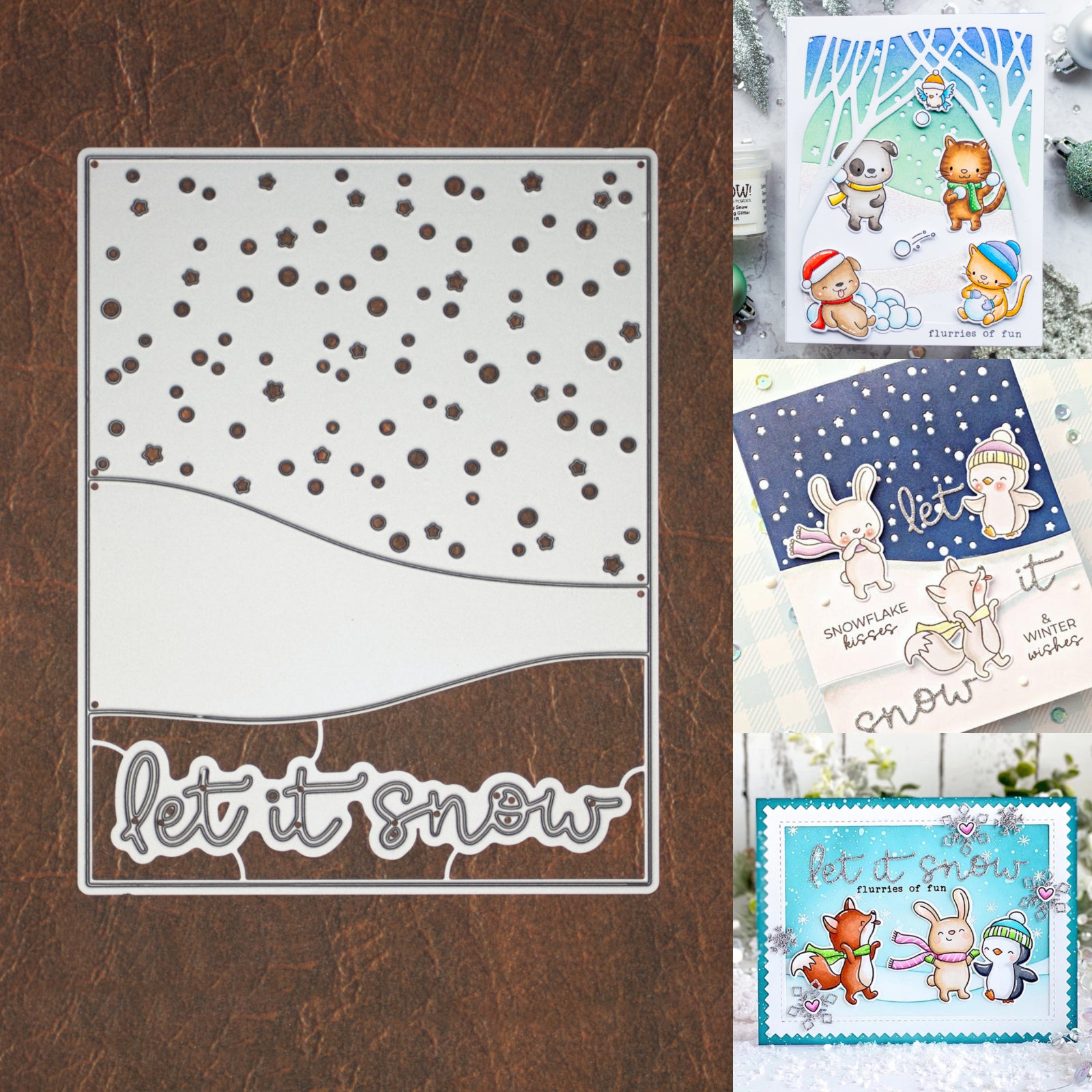 Let It Snow Background Scene Cutting Dies