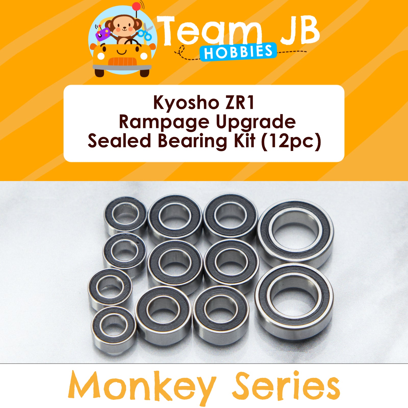 Kyosho ZR1 Rampage Upgrade, Outlaw Ultima Truck - 12 Pcs Sealed Bearings Kit