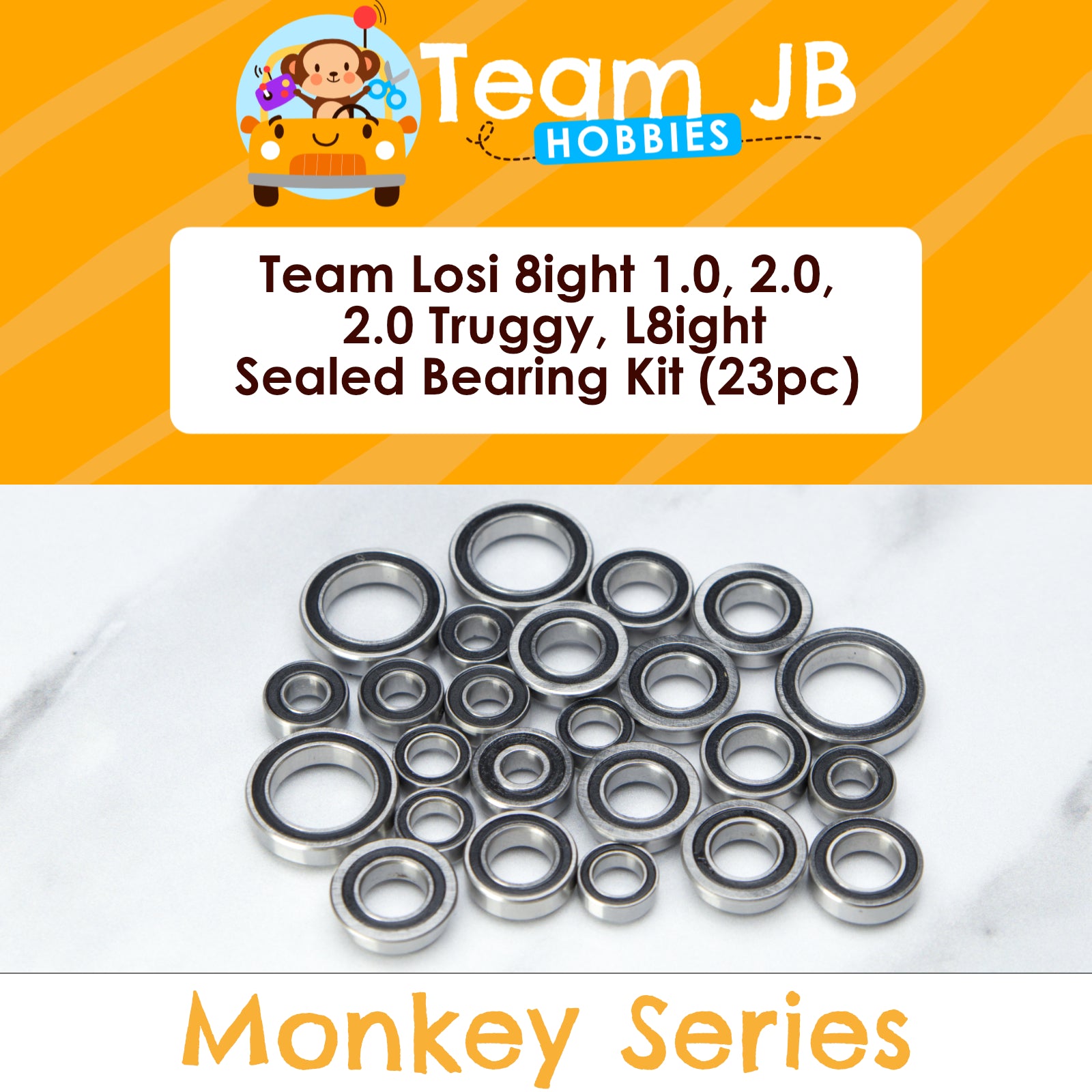 Team Losi 8ight 1.0 (RTR), 8ight 2.0 (RTR), 8ight 2.0 Truggy, L8ight - Sealed Bearing Kit