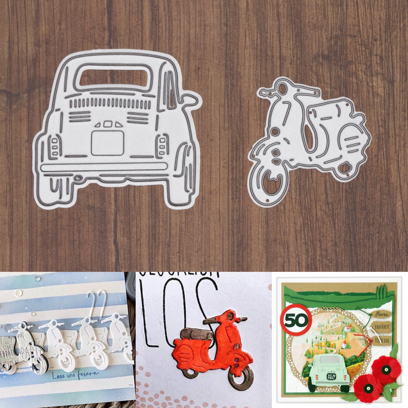 Ciao Italia Vespa-Style Scooter & Fiat-Style Car Cutting Dies