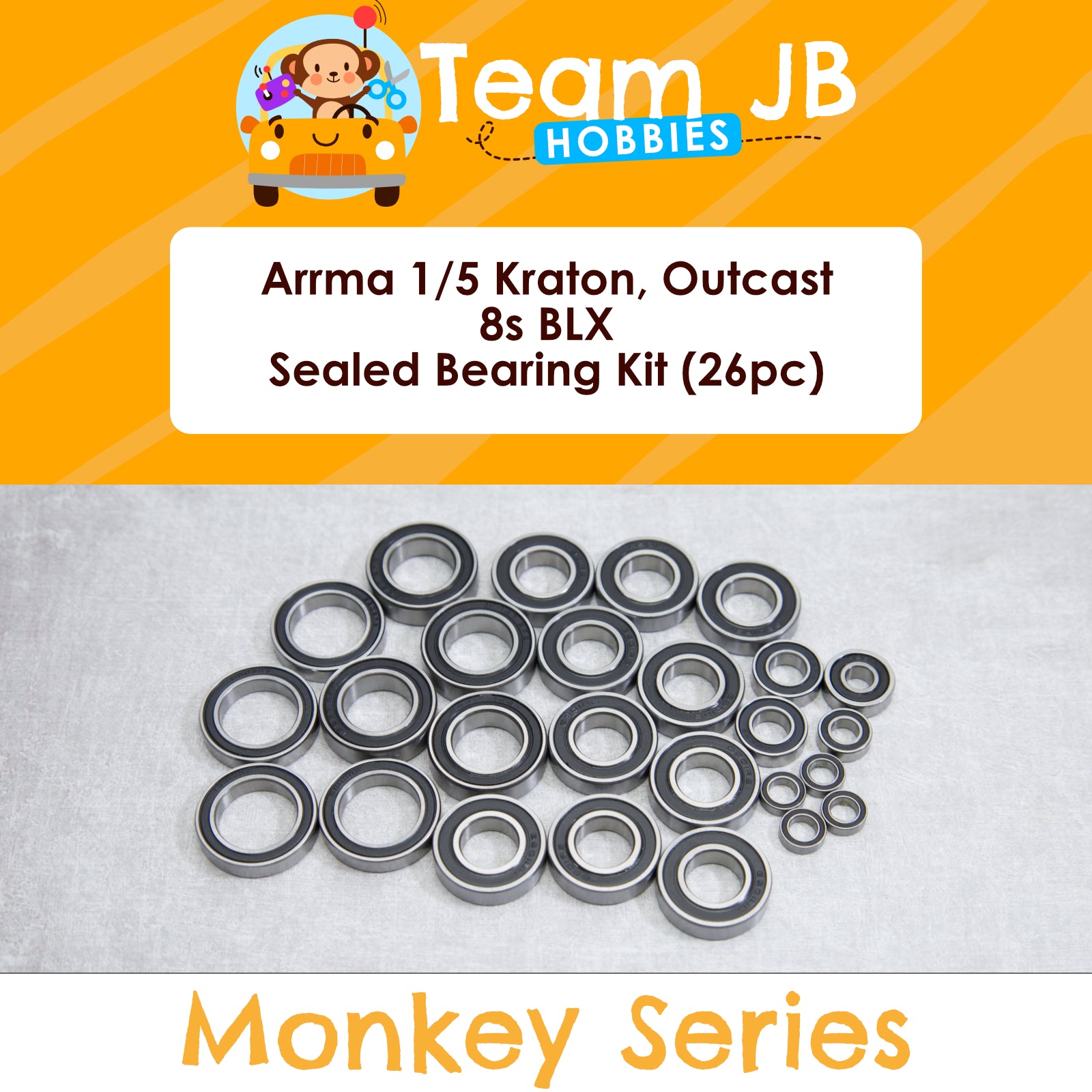 Arrma 1/5 Kraton, Outcast - 8s BLX Sealed Bearing Kit