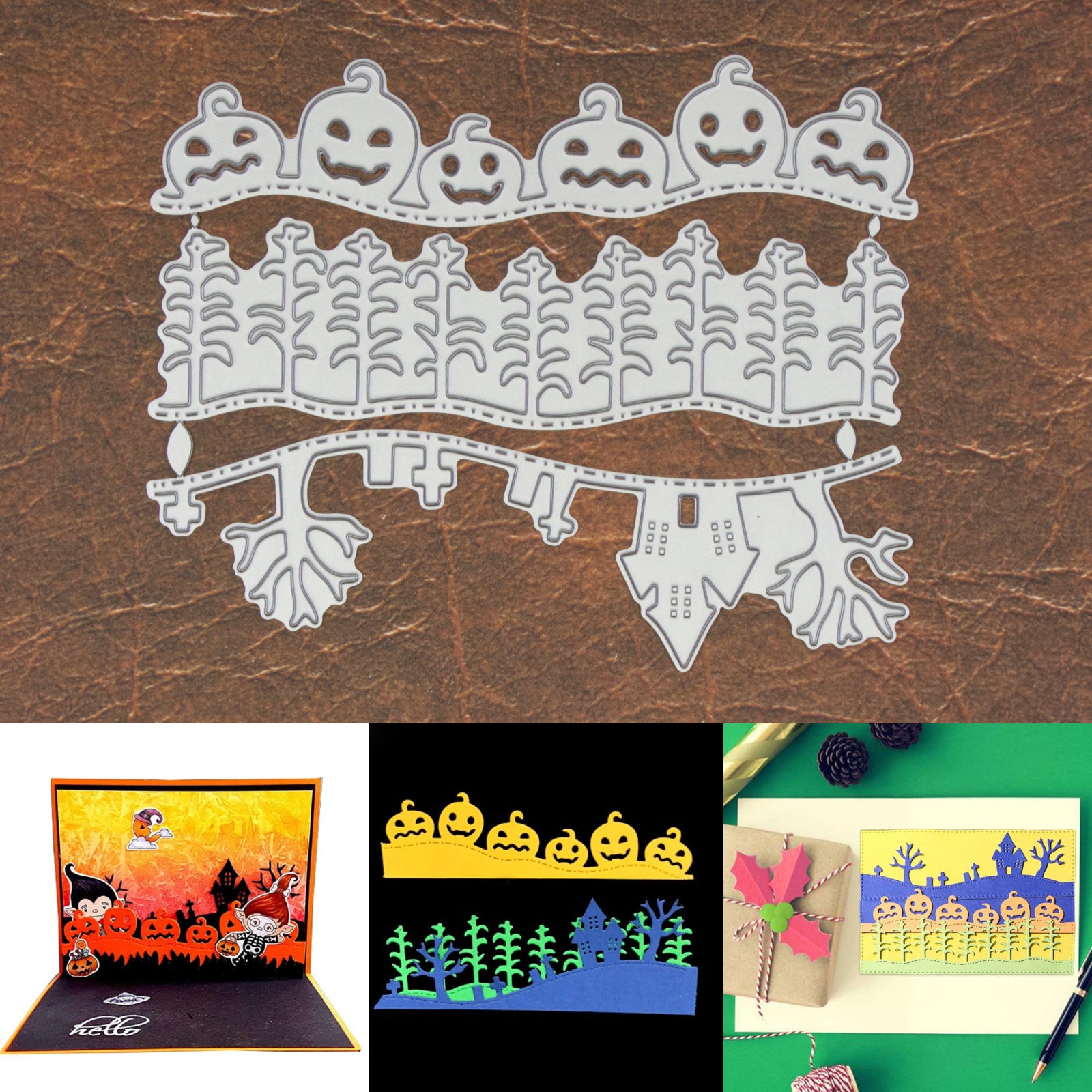 Halloween Scenes Borders Trio Cutting Dies