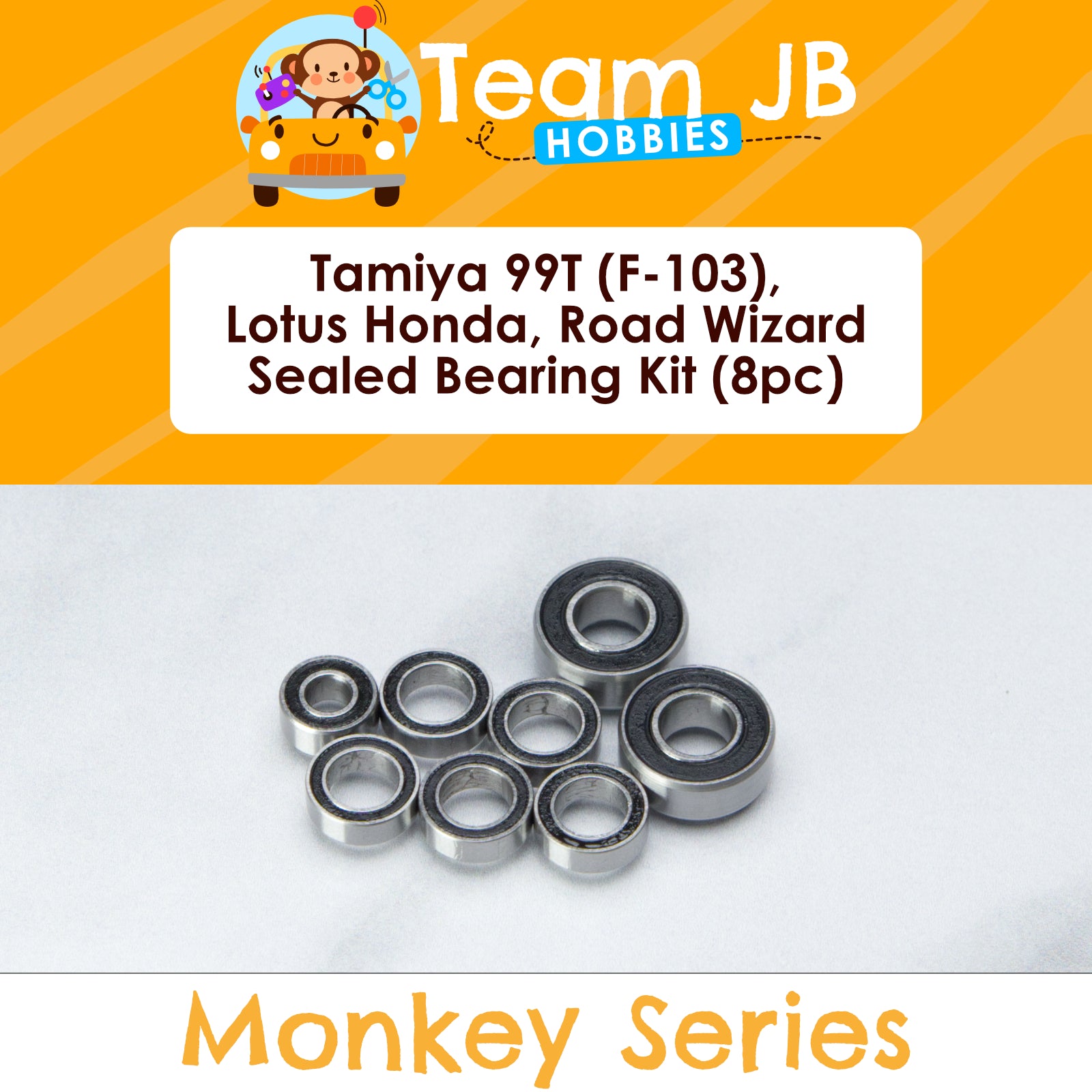 Tamiya 99T (F-103), Lotus Honda, Road Wizard, Williams FW11B F1 - Sealed Bearing Kit