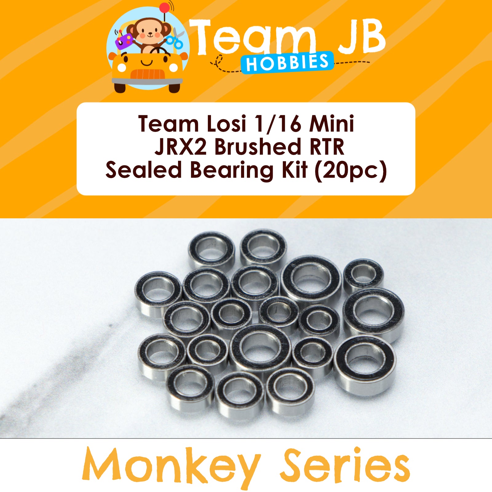 Team Losi 1/16 Mini JRX2, JRXT Brushed RTR - Sealed Bearing Kit
