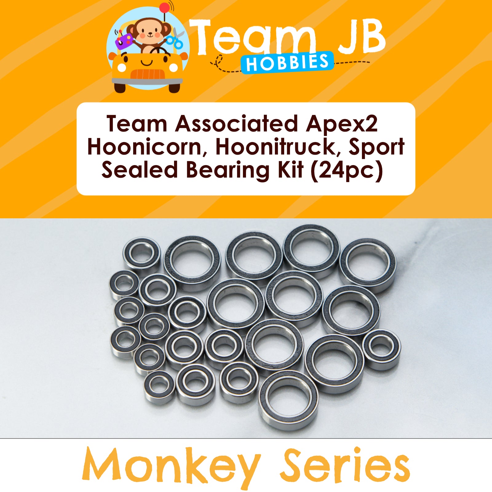 Team Associated Apex2 Hoonicorn, Hoonitruck, Sport, Builder -24 Pcs Bearings Kit