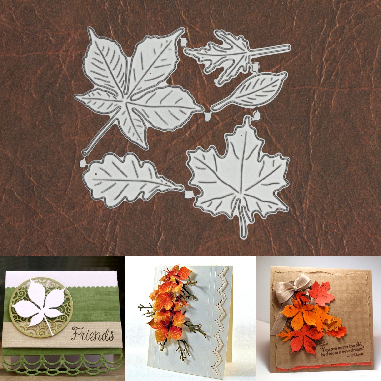 Five Fine Leaves Cutting & Embossing Dies