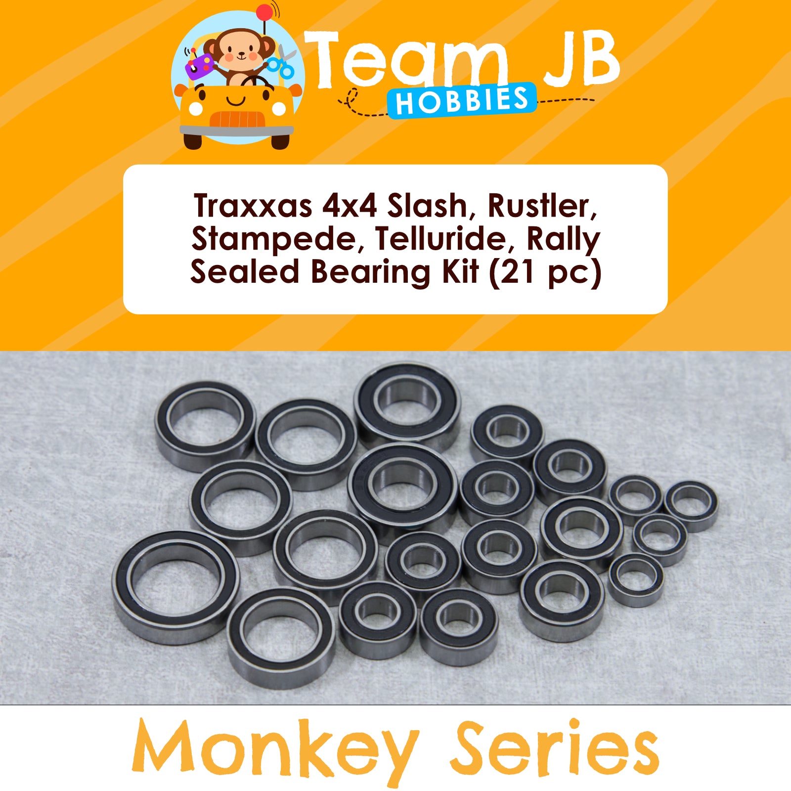 Traxxas 4x4 Slash, Rustler, Stampede, Telluride, Rally Sealed Bearing Kit