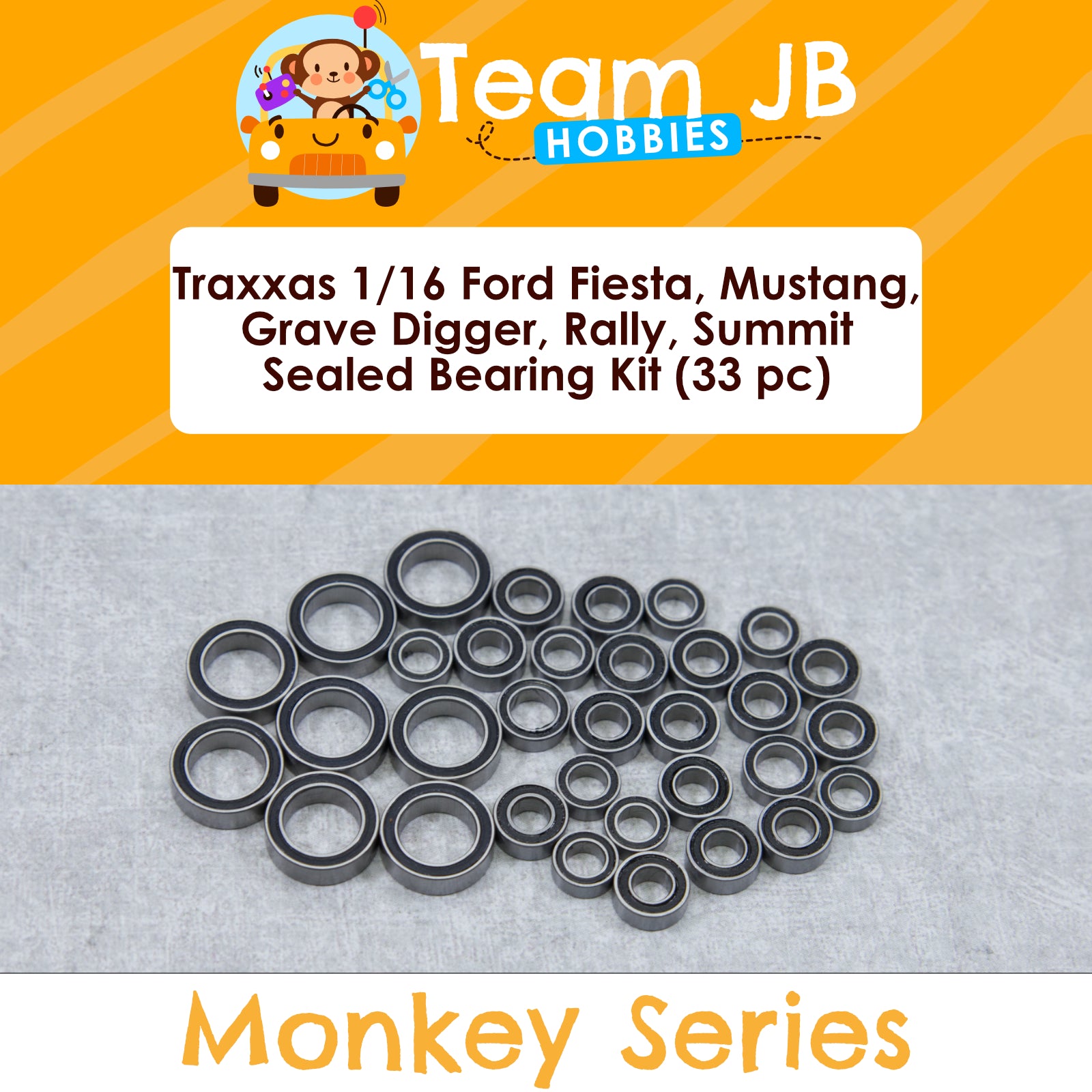 Traxxas 1/16 Ford Fiesta, Mustang, Grave Digger, Rally, Summit Sealed Bearing Kit