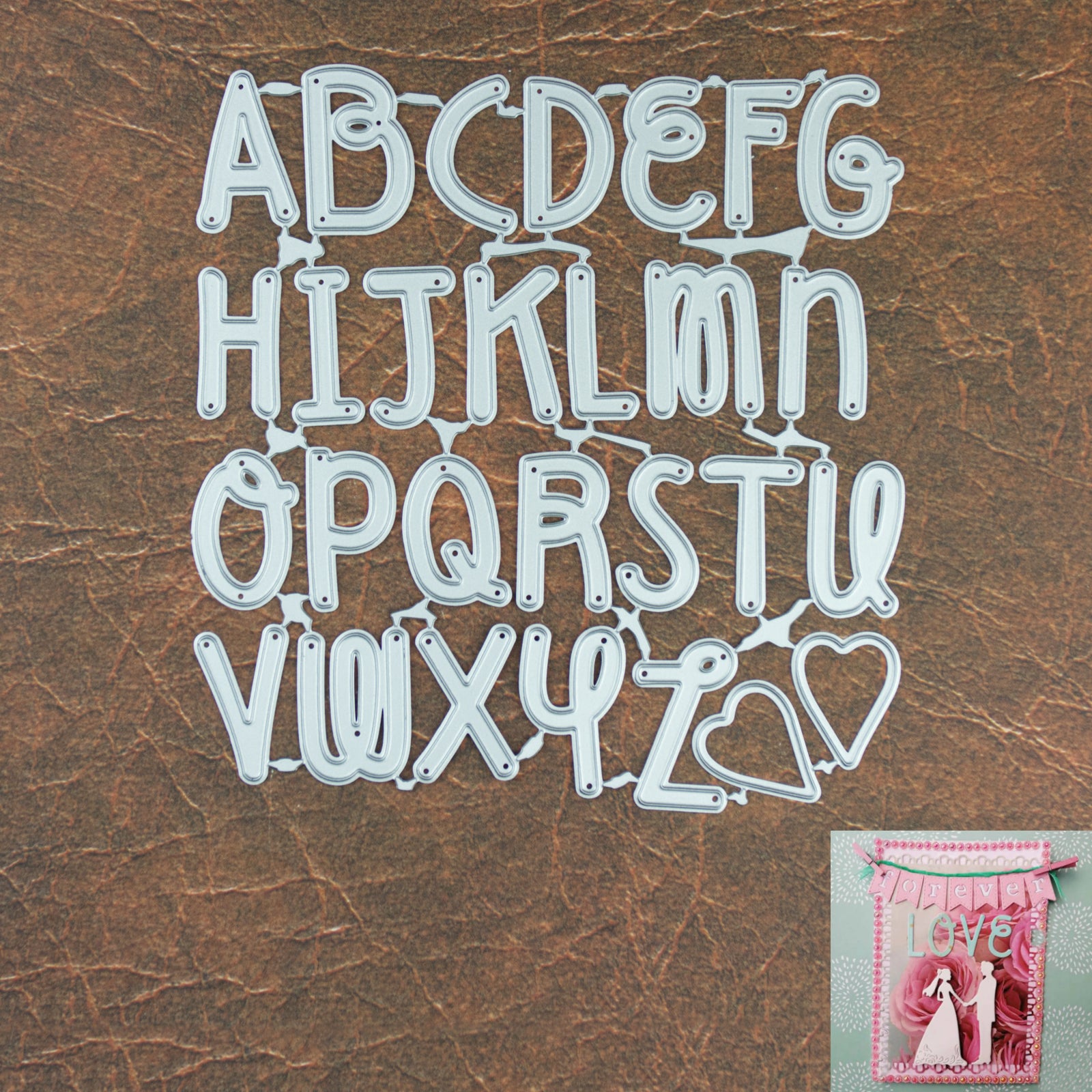 Loop De Loop Alphabet w Hearts Cutting & Embossing Dies