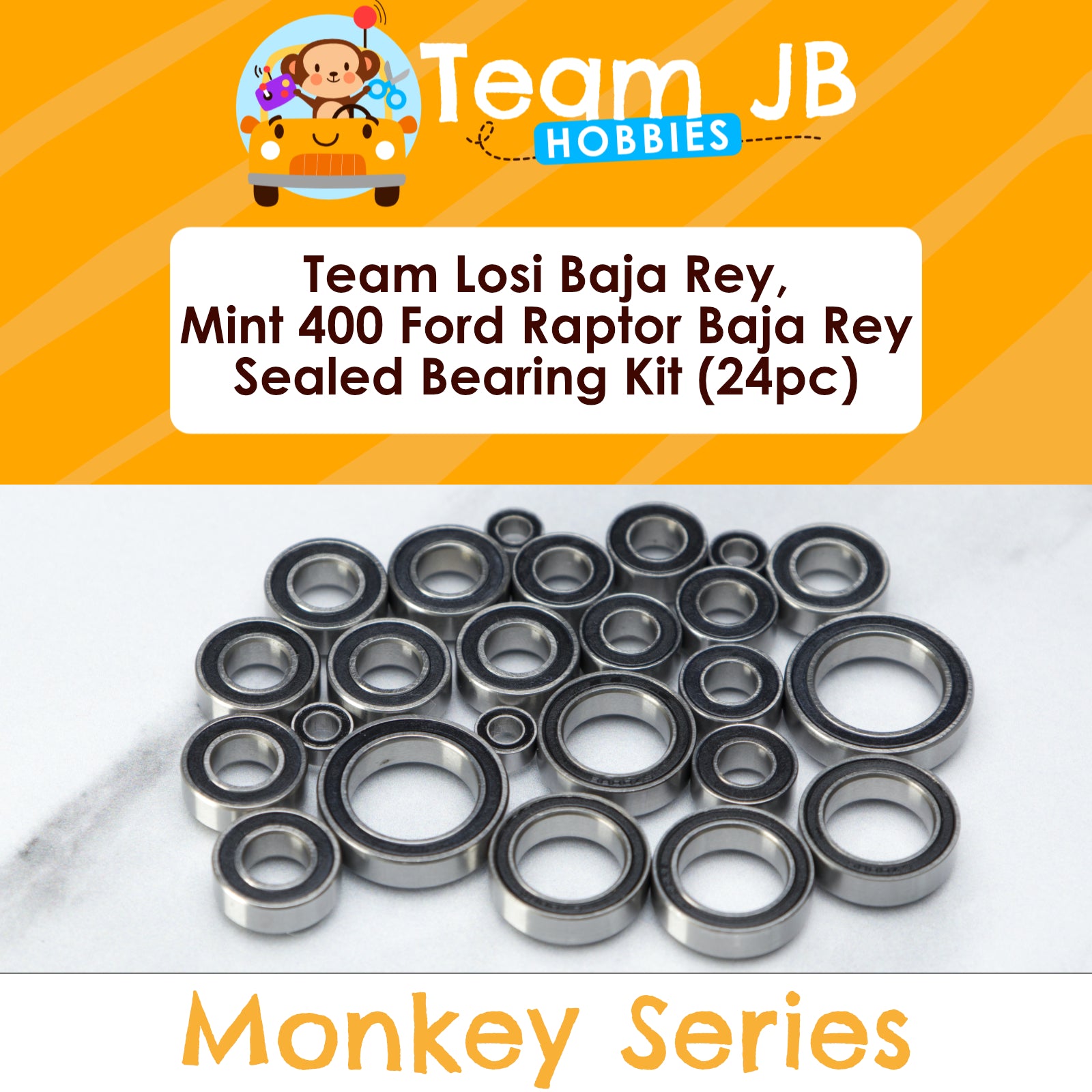 Team Losi Baja Rey, Mint 400 Ford Raptor Baja Rey - Sealed Bearing Kit