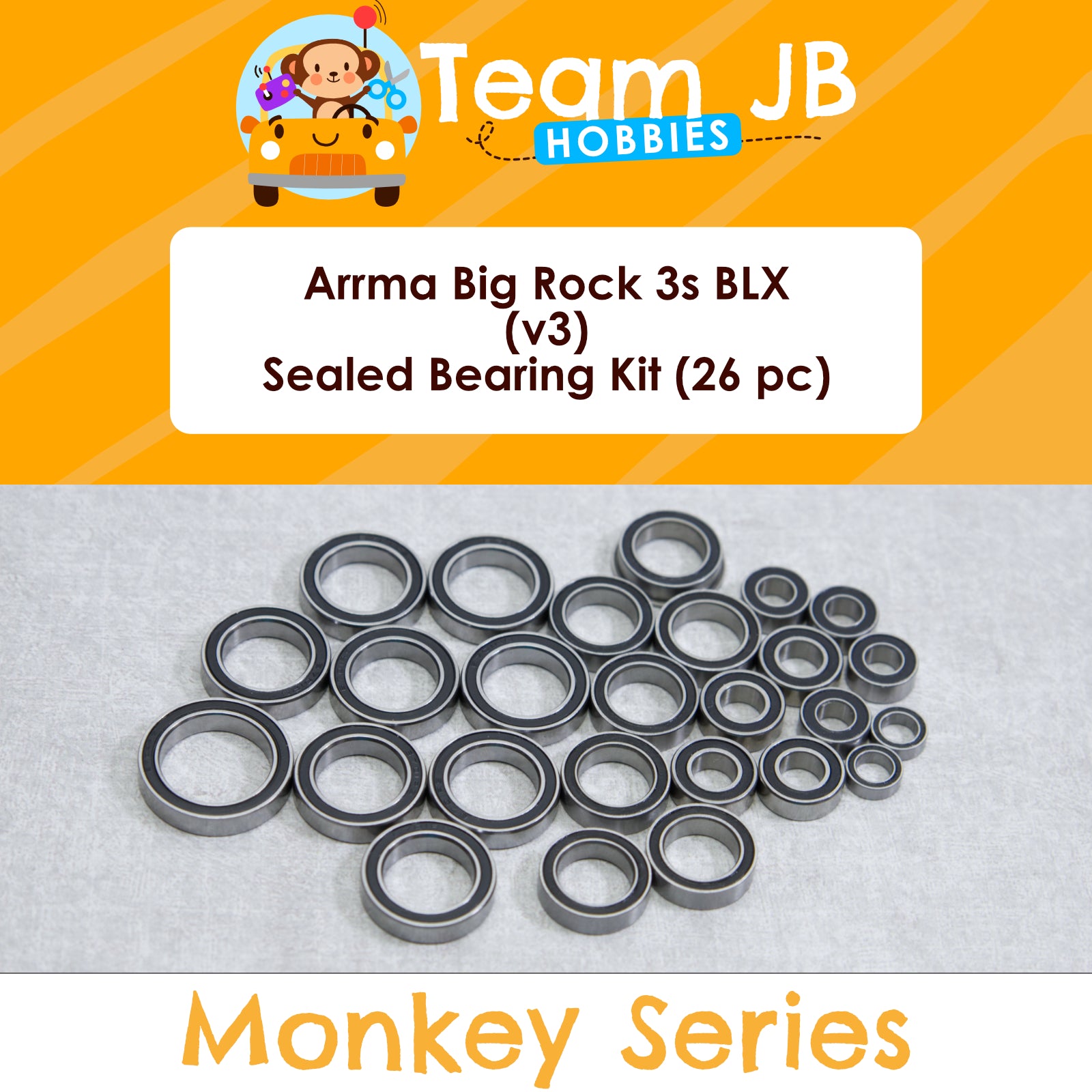Arrma Big Rock 3s BLX (v3), Senton 3S BLX / 4x4, Typhon 3S BLX V3 - Sealed Bearing Kit