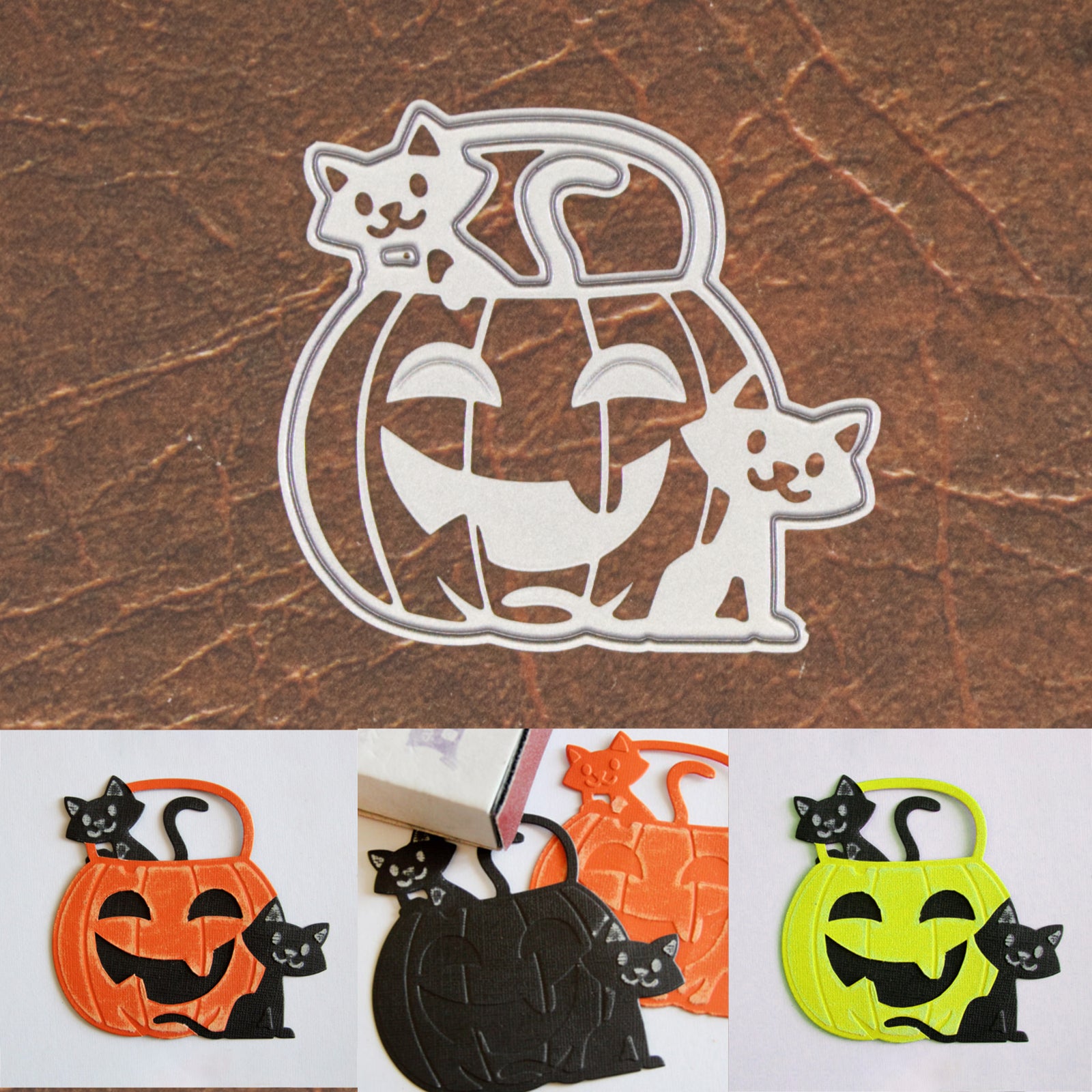 Halloween Jack-o-lantern Candy Bucket Cutting & Embossing Die