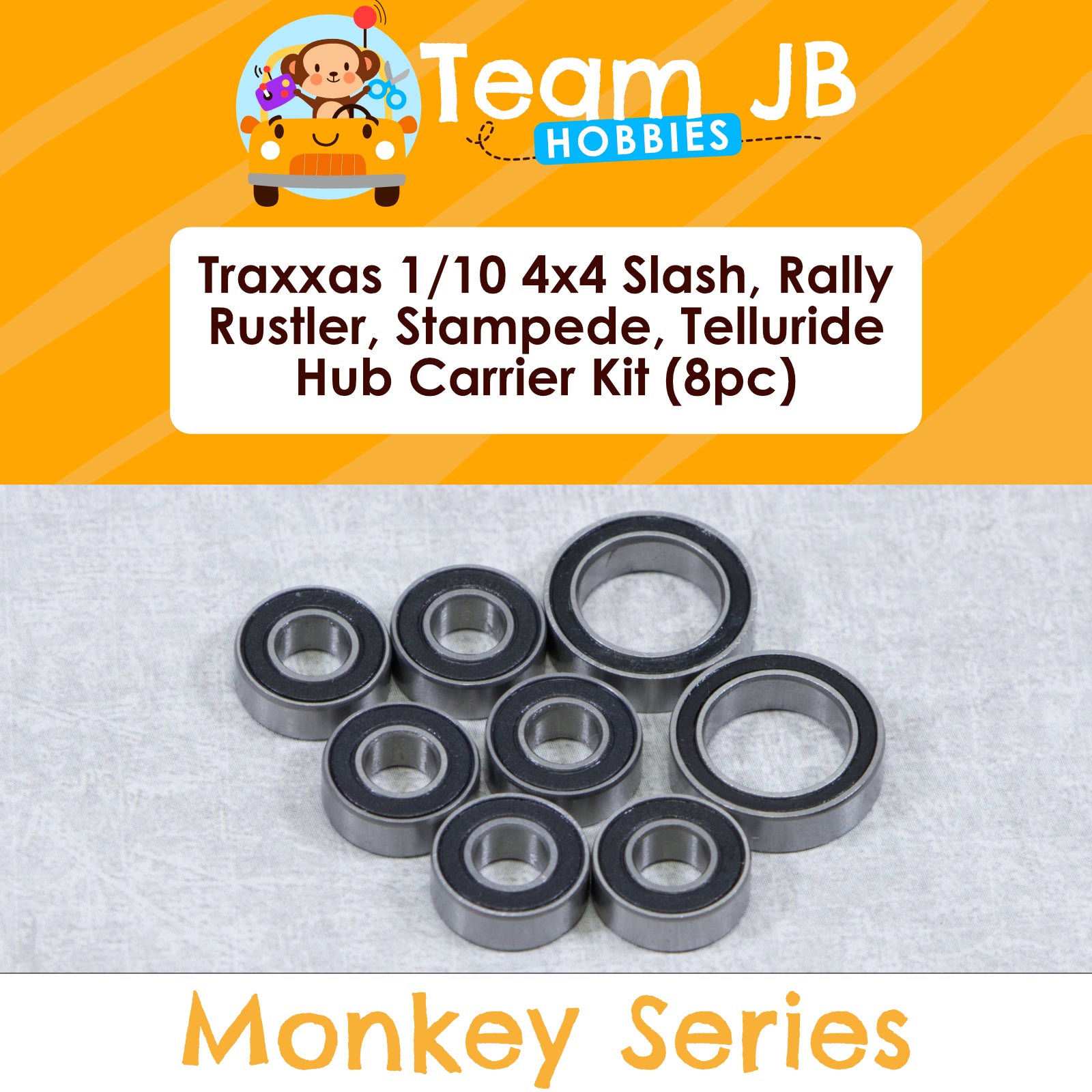 Traxxas 1/10 4x4 Slash, Stampede, Rustler, Rally, Telluride - Sealed Hub Carrier Bearing Kit