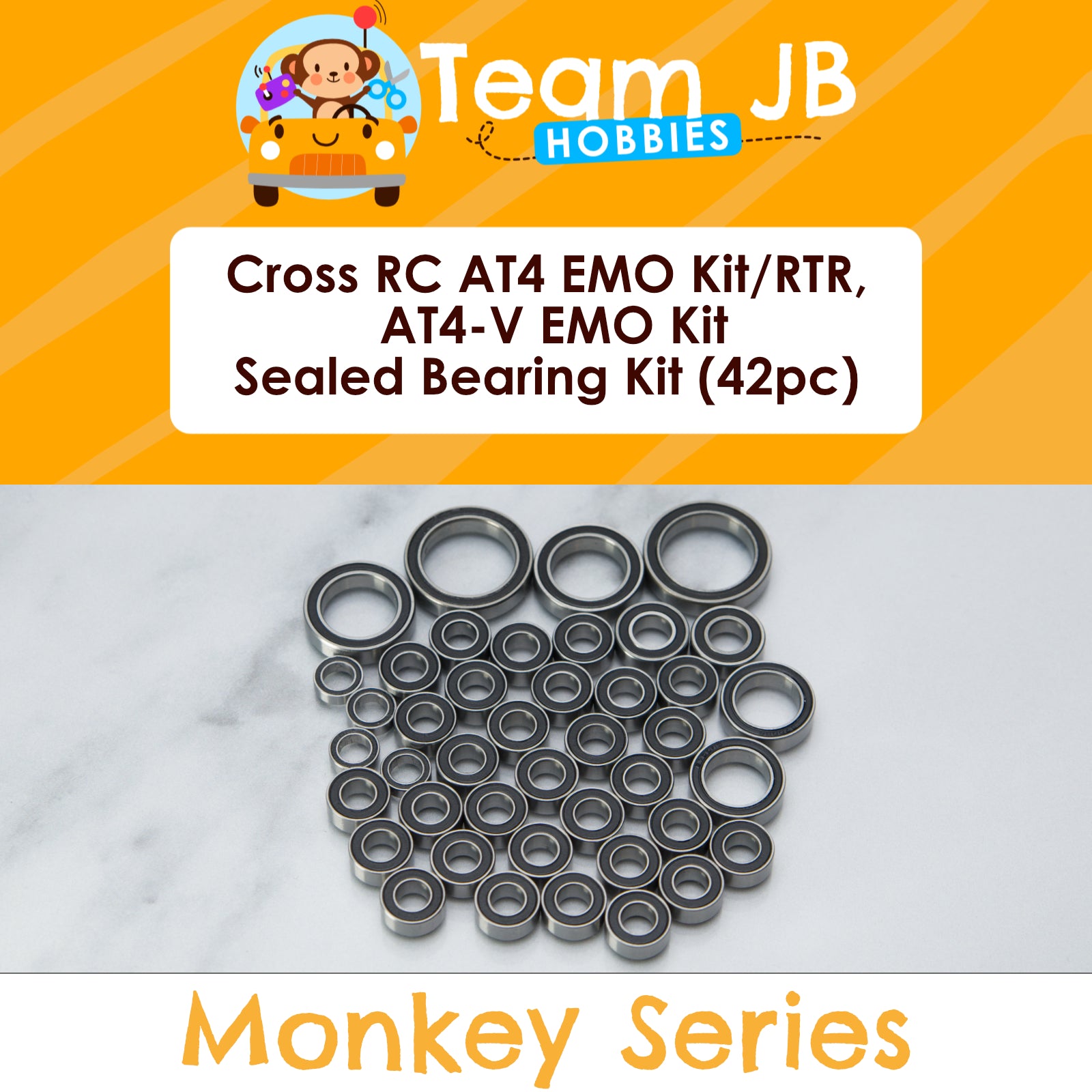 Cross RC AT4 EMO Kit, AT4 EMO RTR, AT4-V EMO Kit - Sealed Bearing Kit